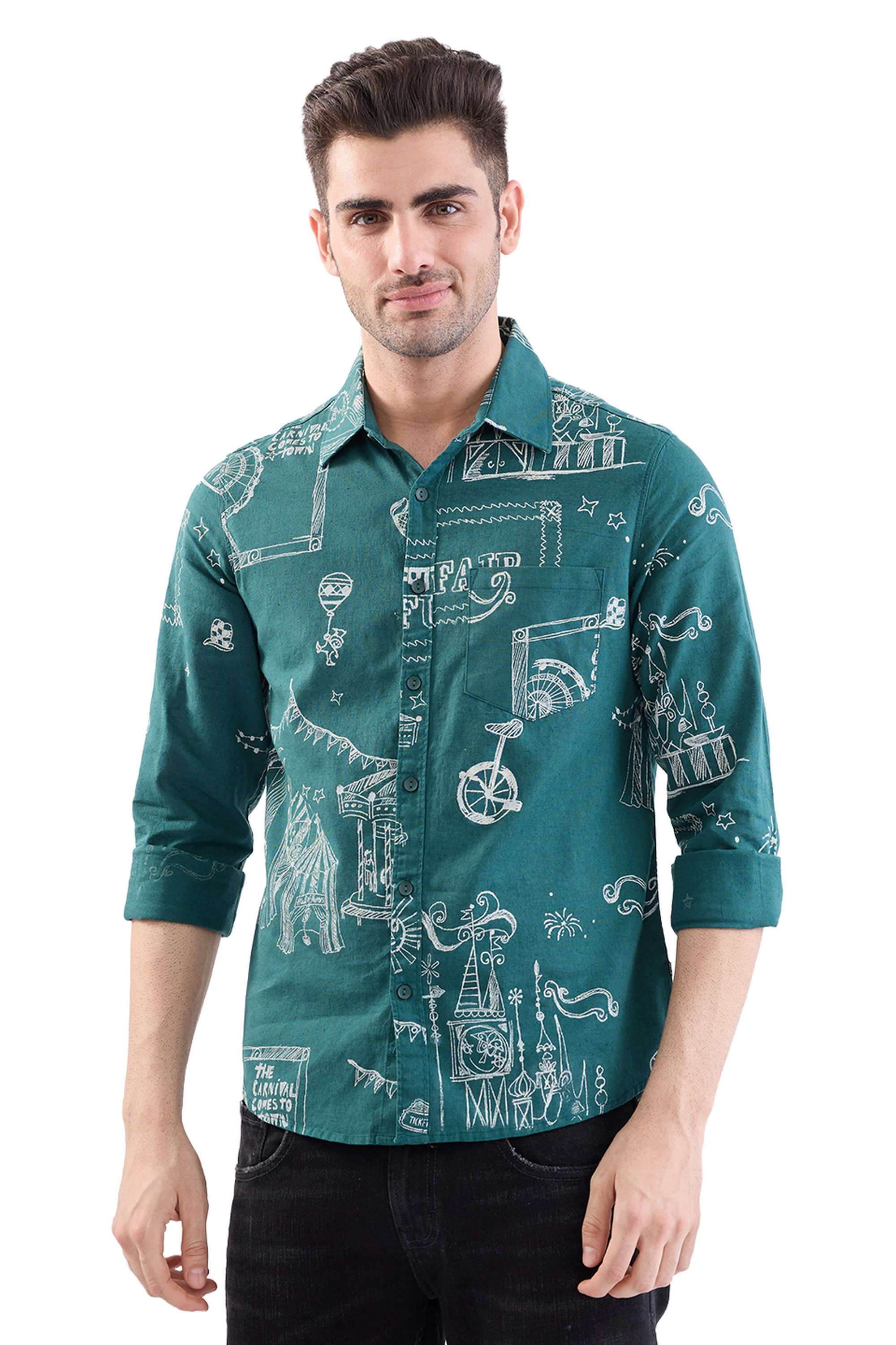 Printed-Cotton-Slim-Fit-Men-s-Casual-Shirt