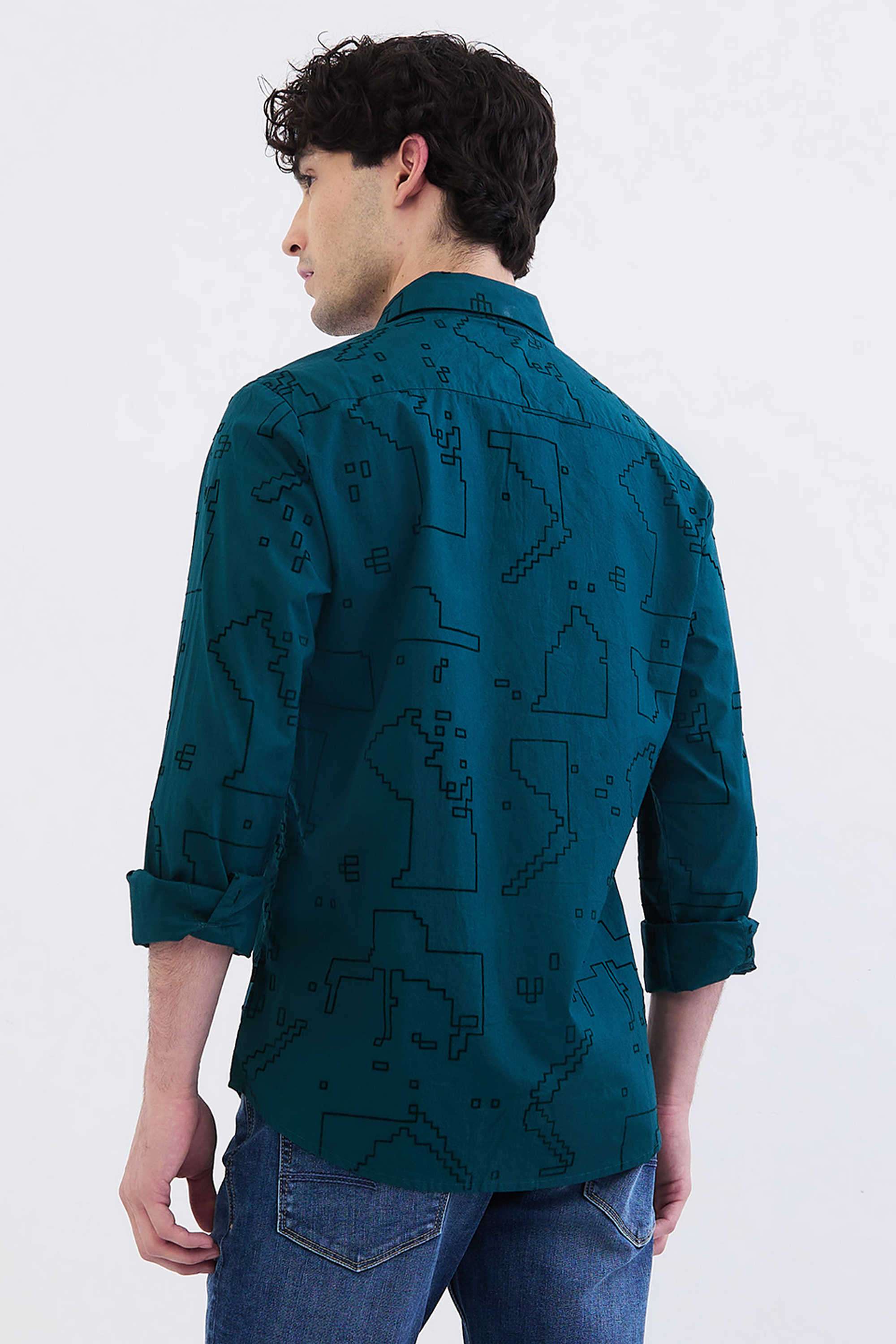 Printed-Cotton-Slim-Fit-Men-s-Casual-Shirt