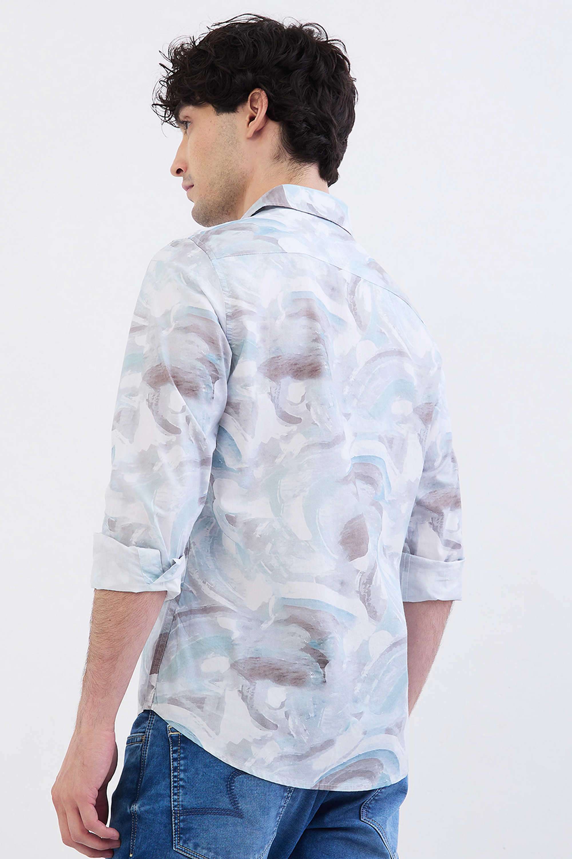 Printed-Cotton-Blend-Slim-Fit-Men-Shirt