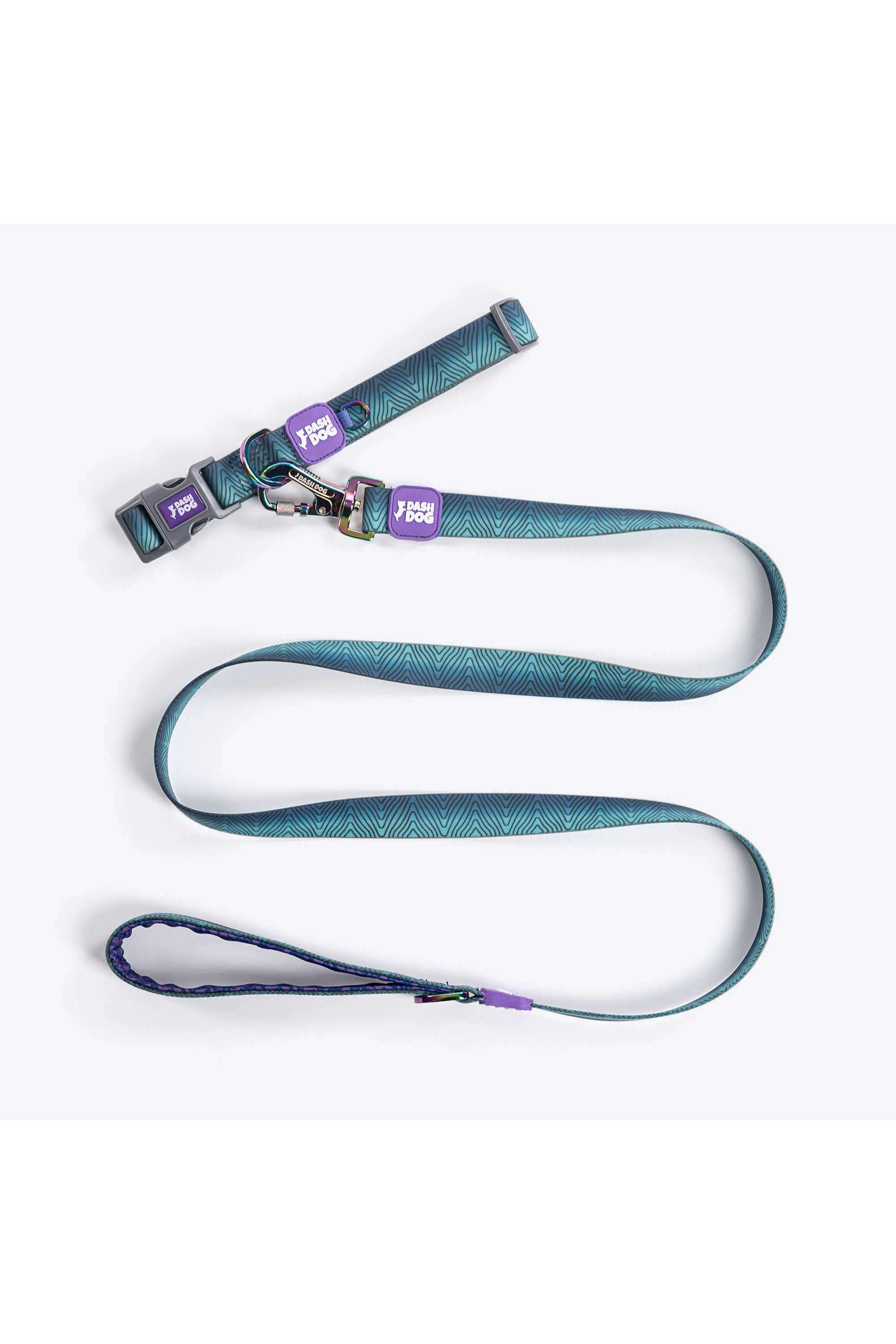 Dash-Dog-Trail-Tails-Waterproof-Dog-Collar-&-Leash-Set