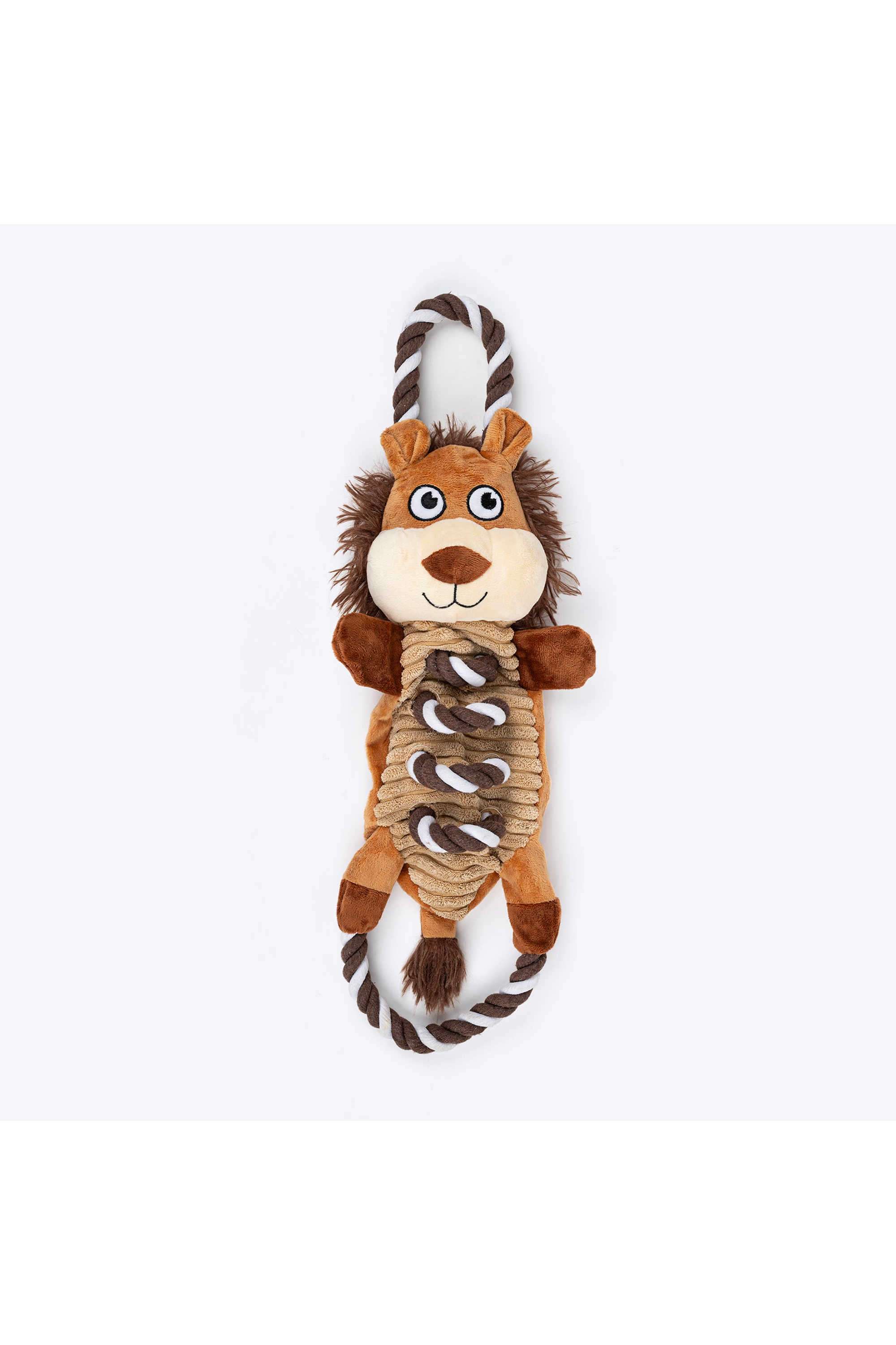 Lion-With-Rope-Plush-Toy-For-Dog