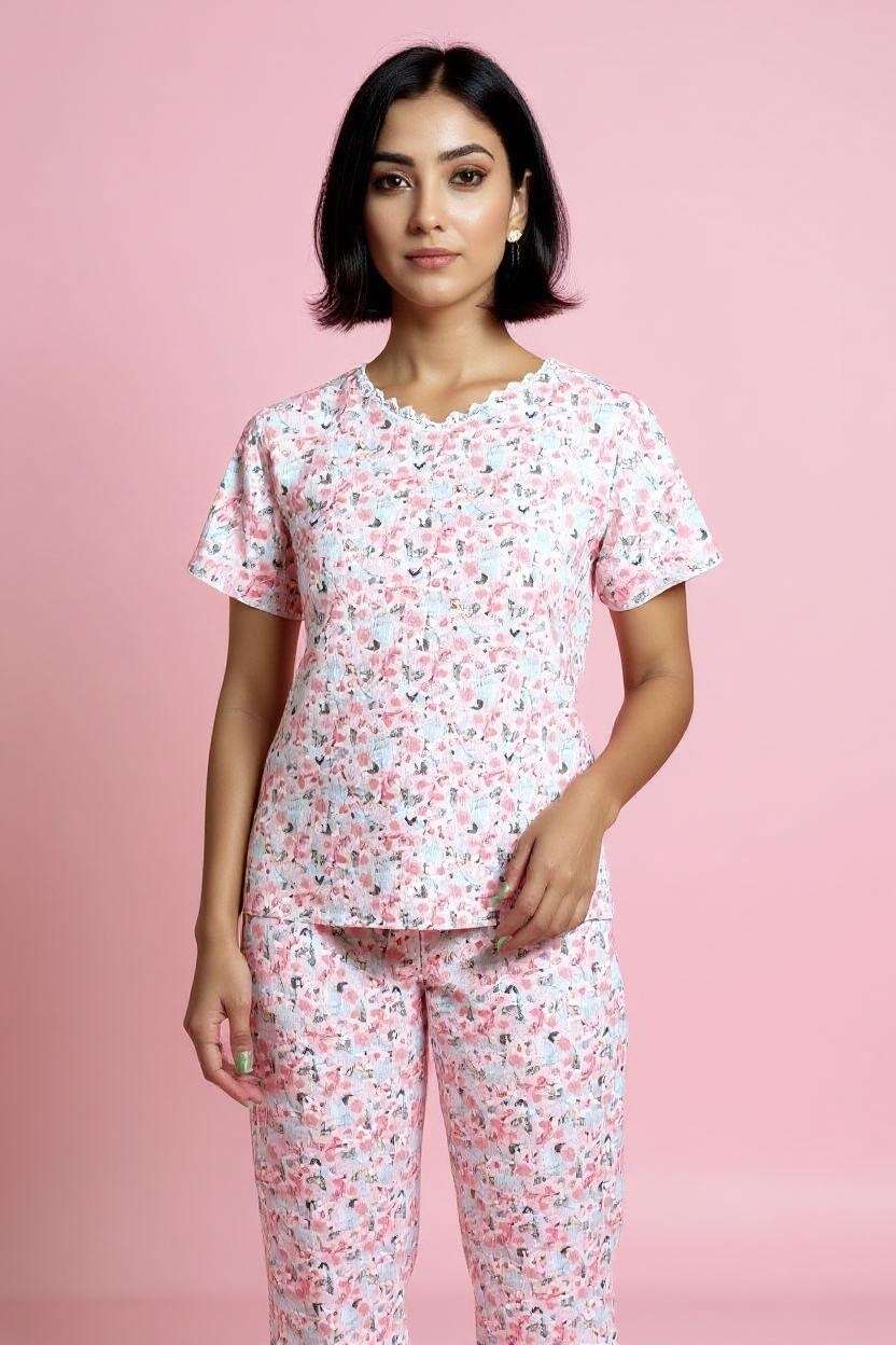 Printed-Cotton-Round-Neck-Women-Casual-Wear-T-Shirt