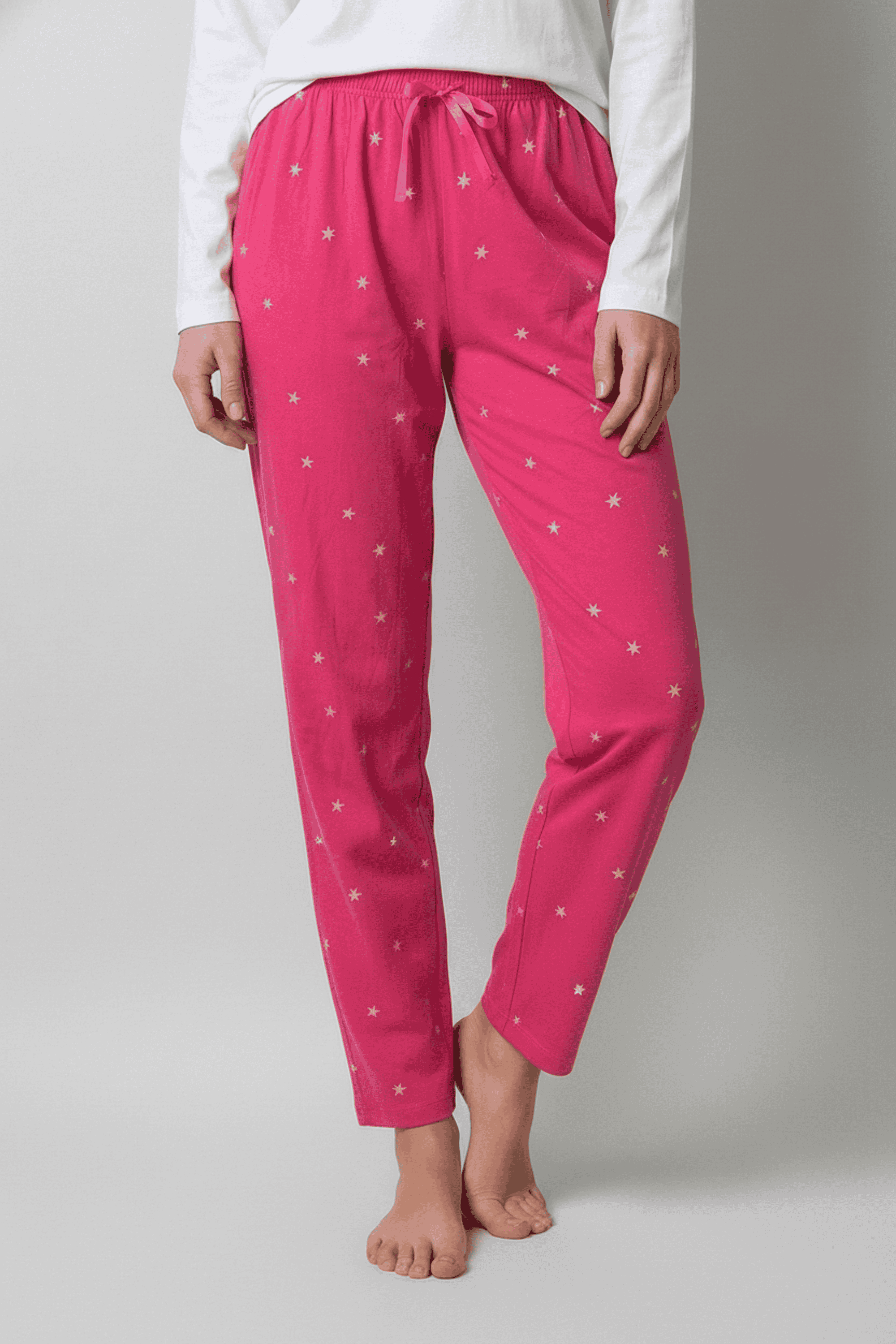 Solid-Regular-Fit-Cotton-Women-s-Casual-Wear-Pyjamas