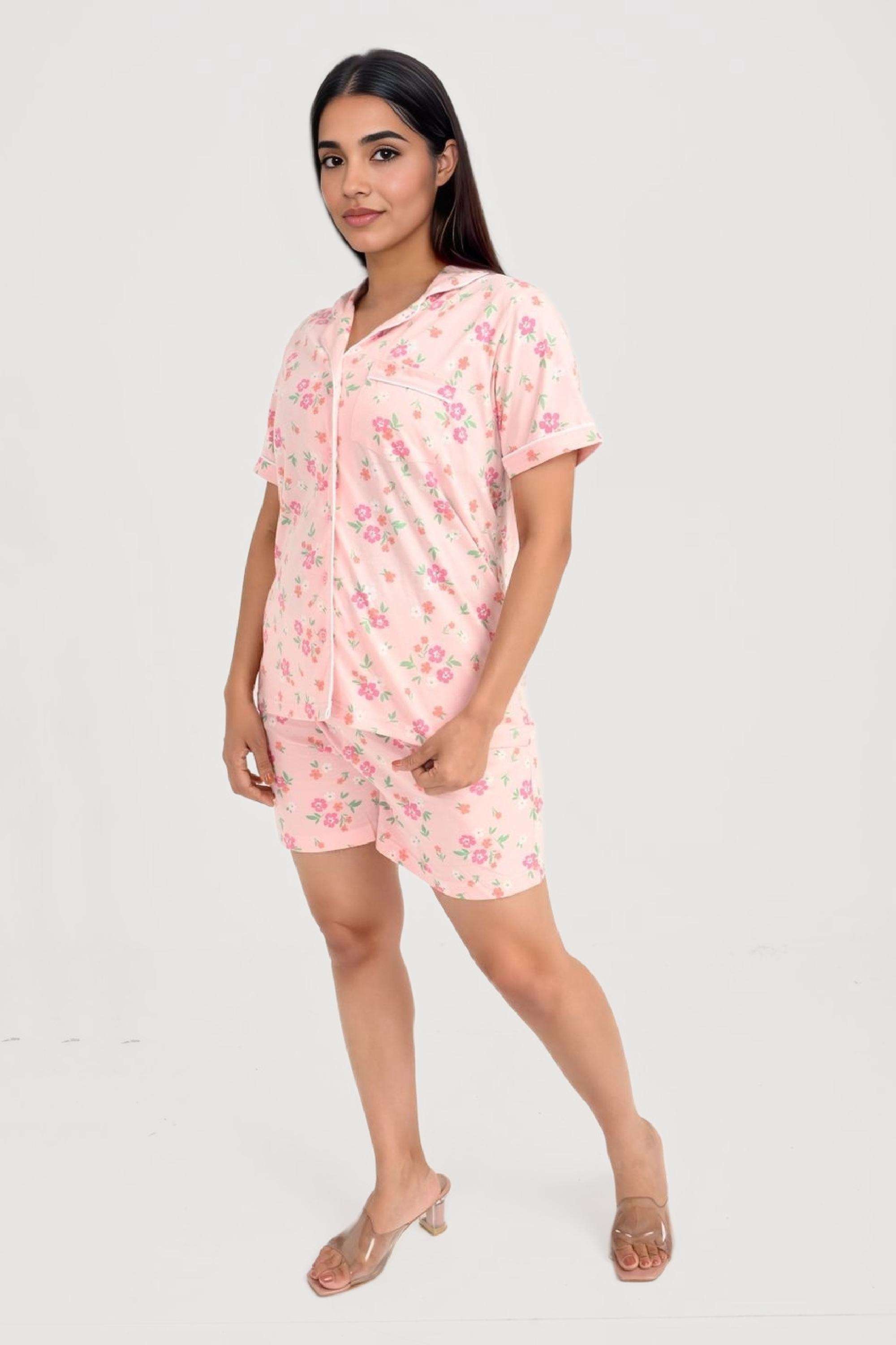 Printed-Round-Neck-Cotton-Women-Co-Ord-Set