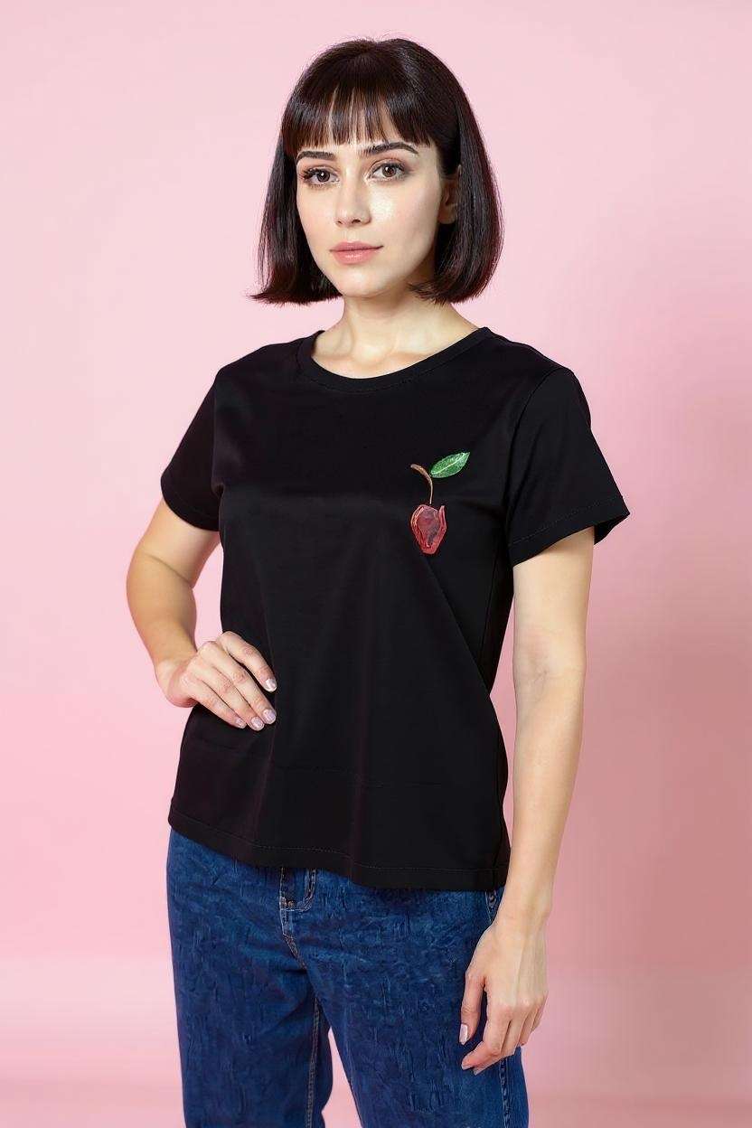 Printed-Cotton-Round-Neck-Women-Casual-Wear-T-Shirt