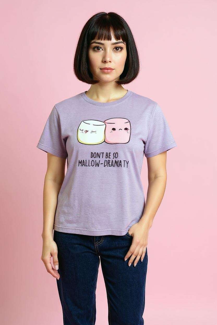 Printed-Cotton-Round-Neck-Women-Casual-Wear-T-Shirt