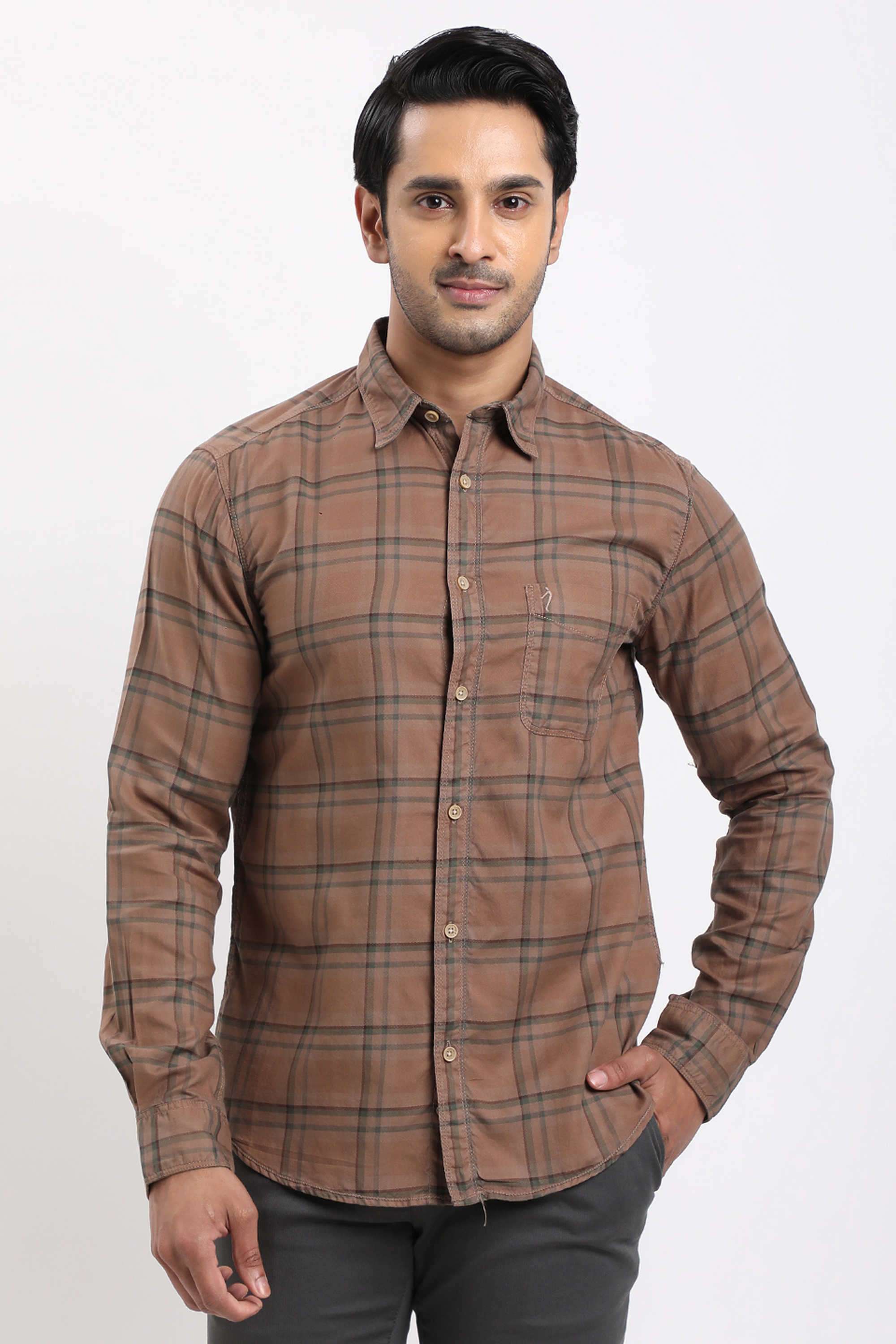 Checks-Cotton-Regular-Fit-Men-s-Casual-Shirt