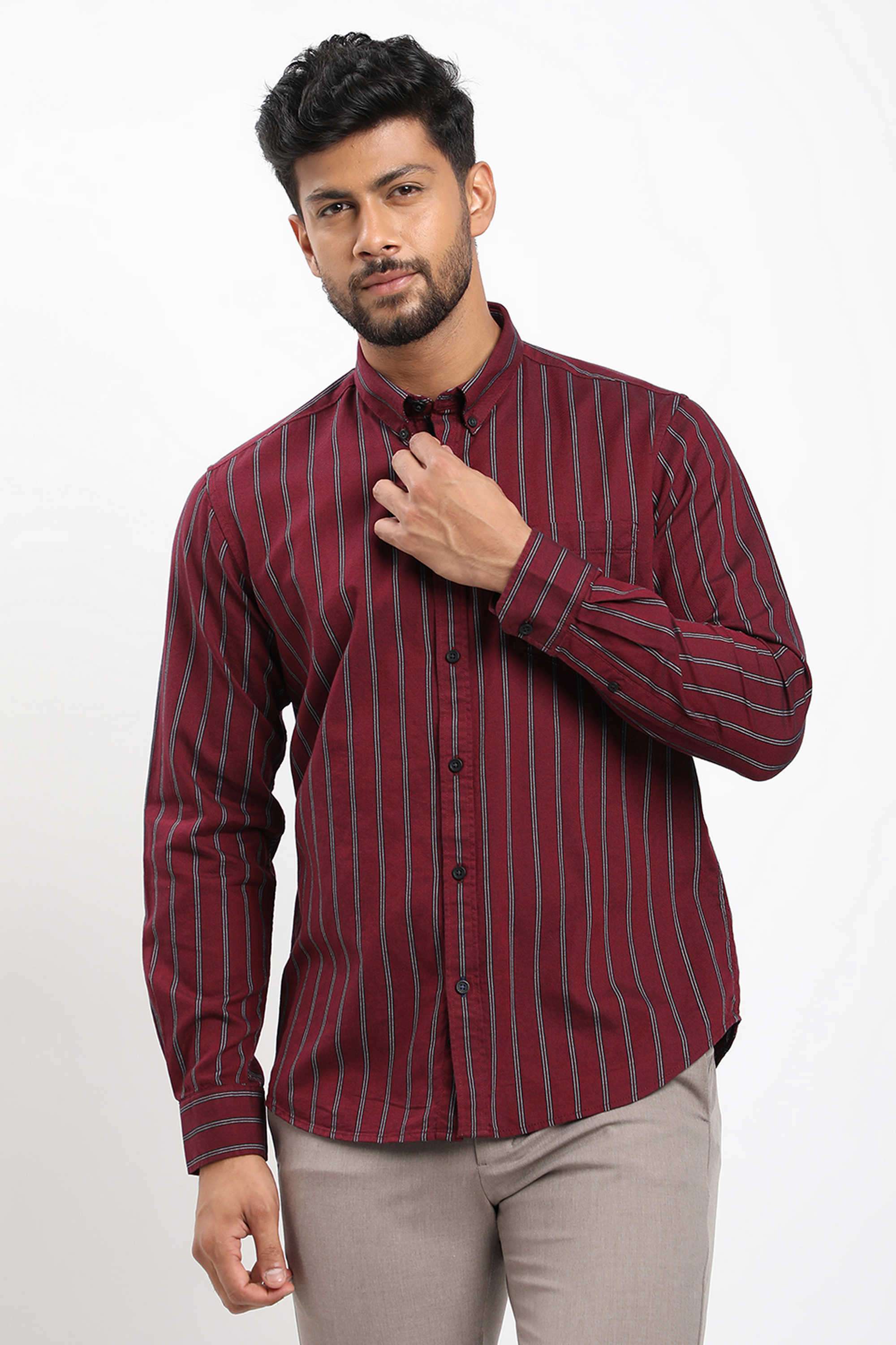 Stripes-Cotton-Regular-Fit-Men-s-Casual-Shirt