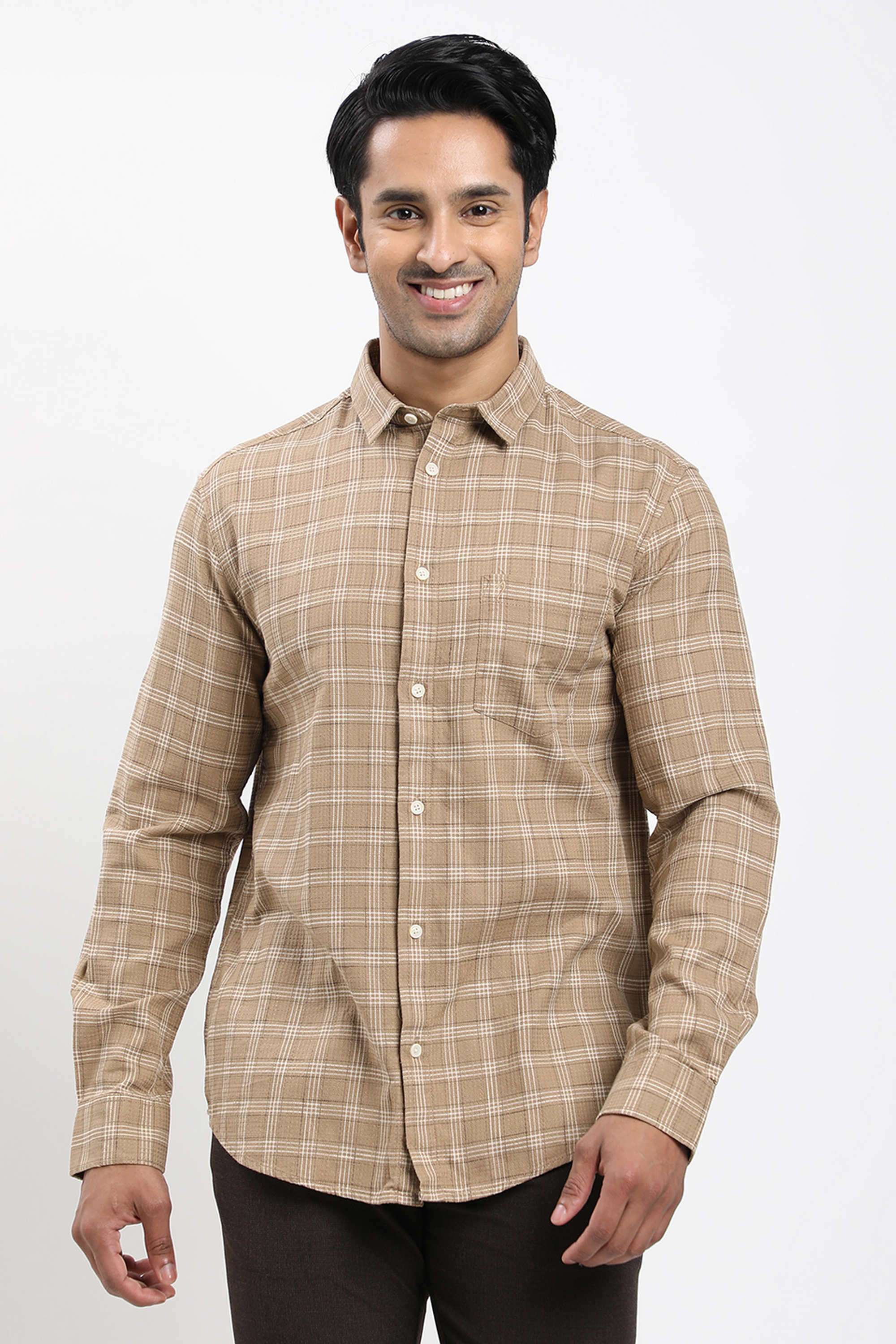 Checks-Cotton-Regular-Fit-Men-s-Casual-Shirt
