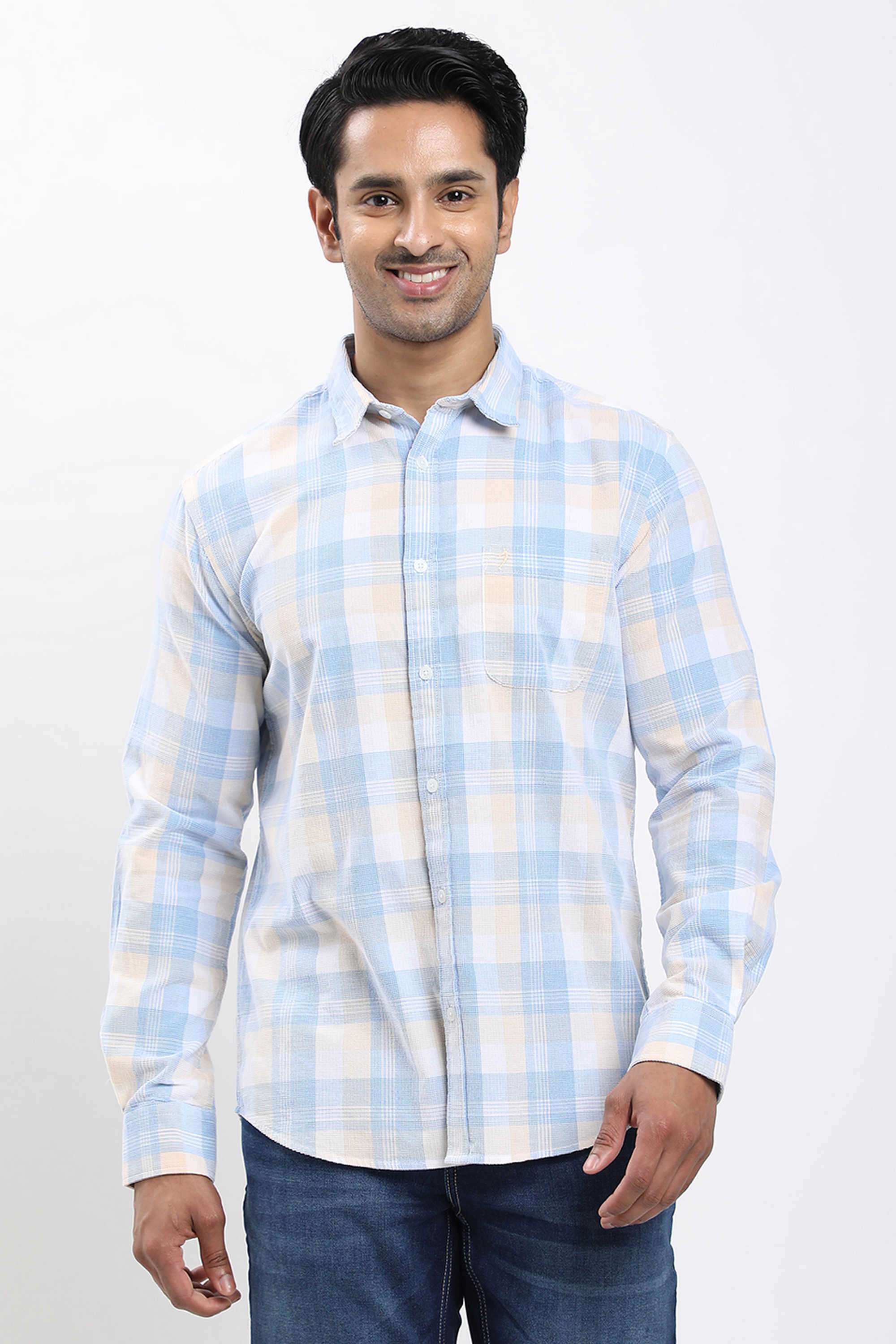 Checks-Cotton-Regular-Fit-Men-s-Casual-Shirt