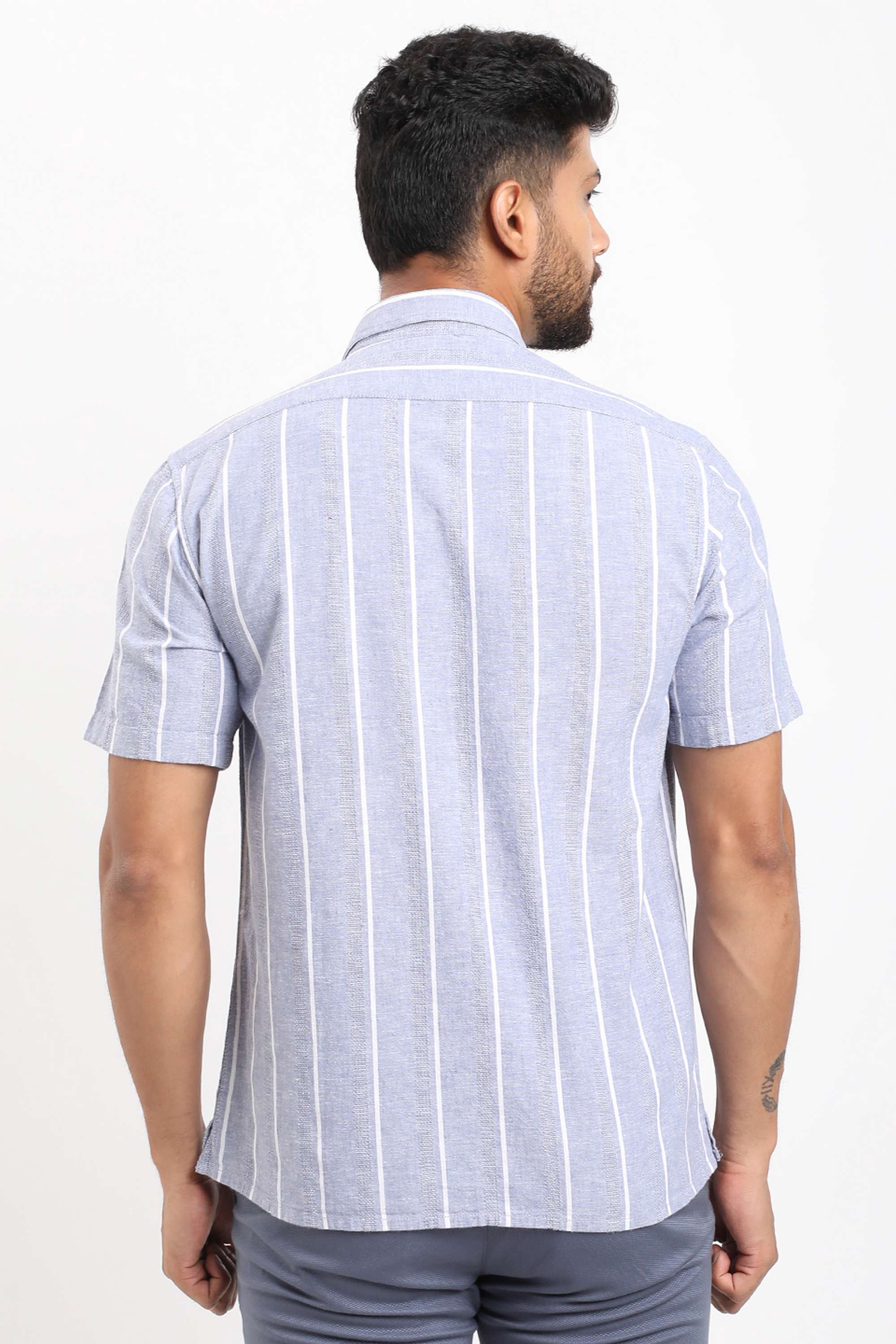 Stripes-Cotton-Linen-Blend-Regular-Fit-Men-s-Casual-Wear-Shirt