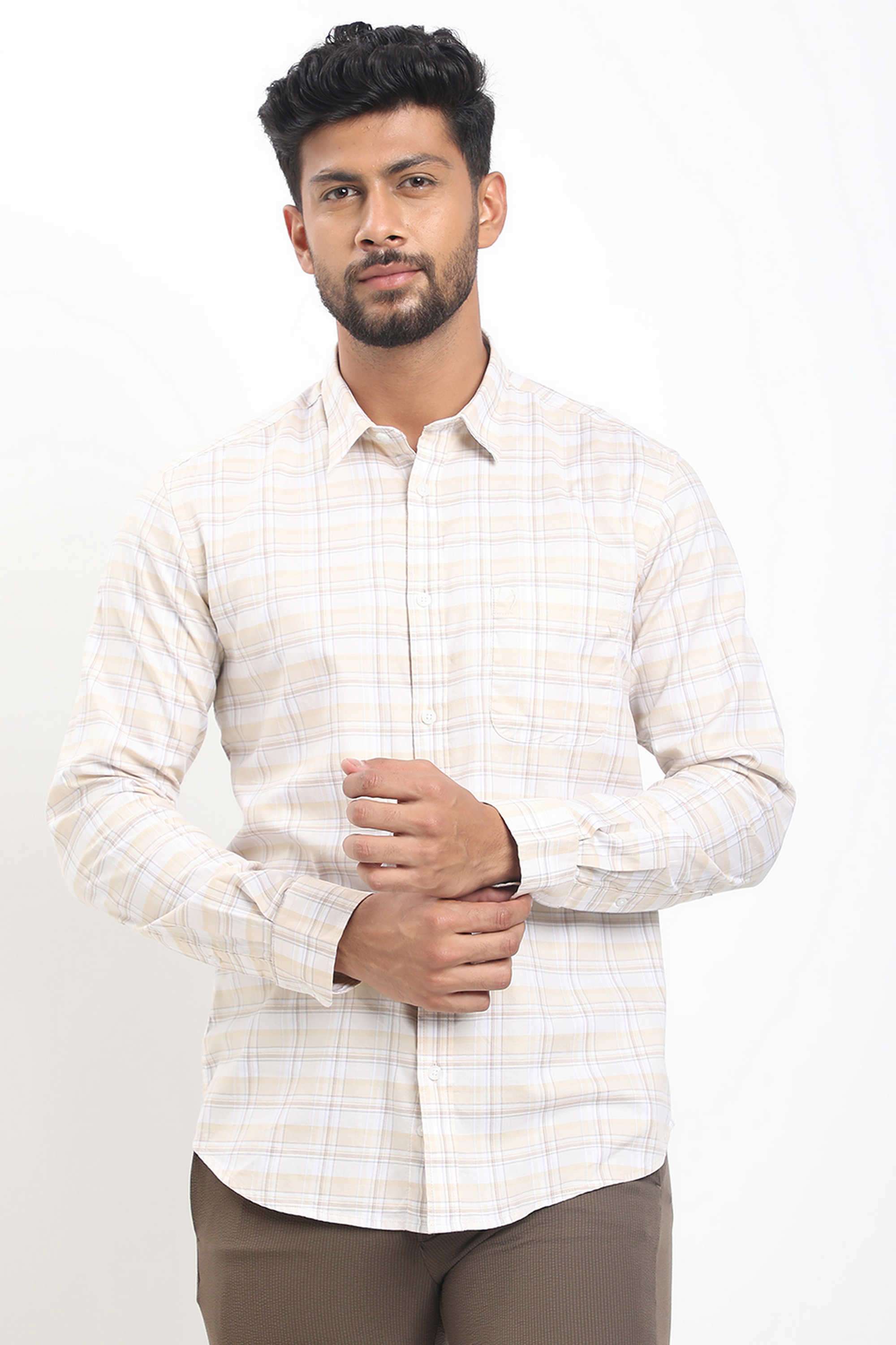 Checks-Cotton-Regular-Fit-Men-s-Casual-Shirt