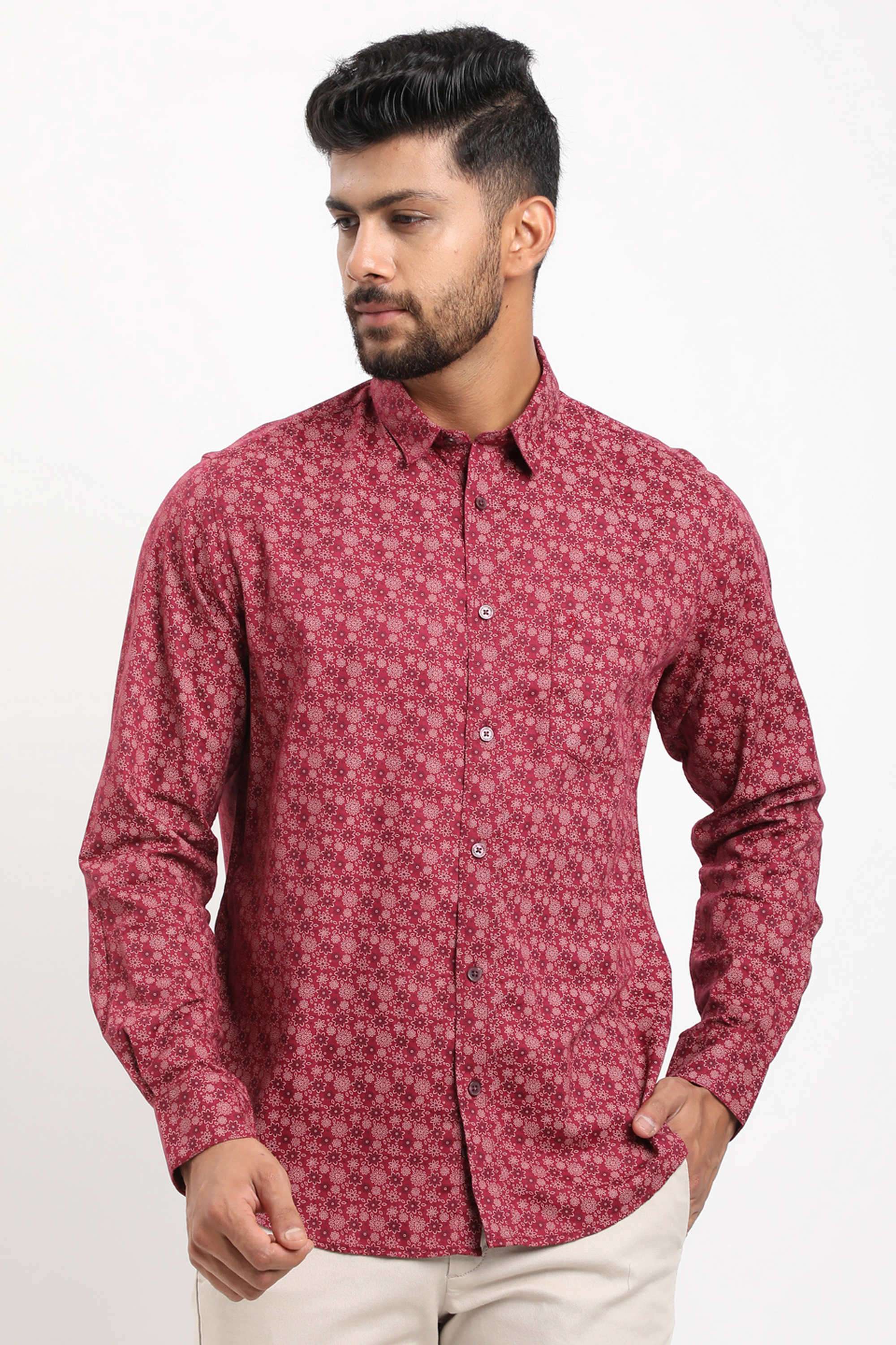 Printed-Cotton-Blend-Regular-Fit-Men-s-Casual-Shirt