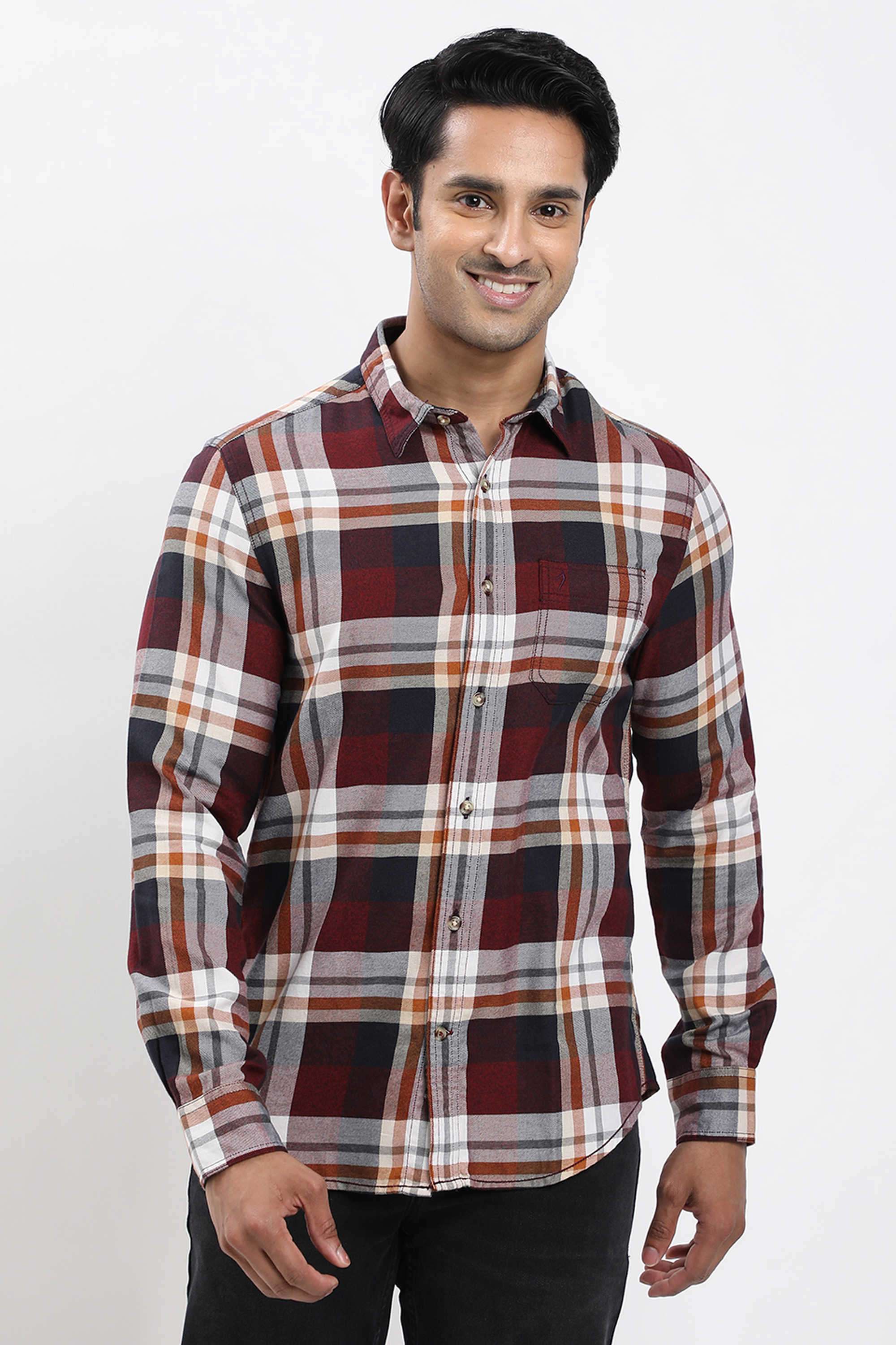 Checks-Cotton-Regular-Fit-Men-s-Casual-Shirt