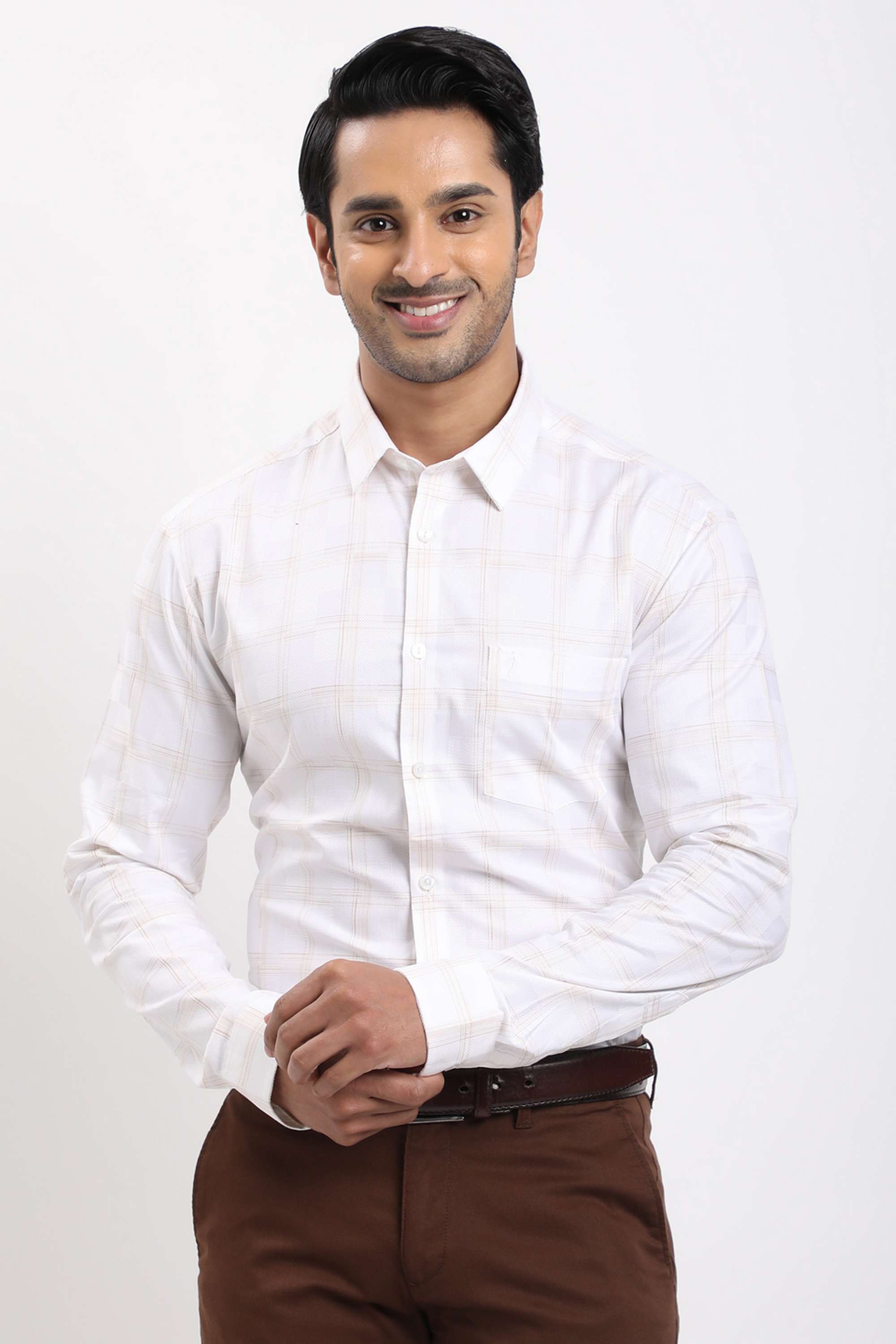 Checks-Cotton-Regular-Fit-Men-s-Casual-Wear-Shirt