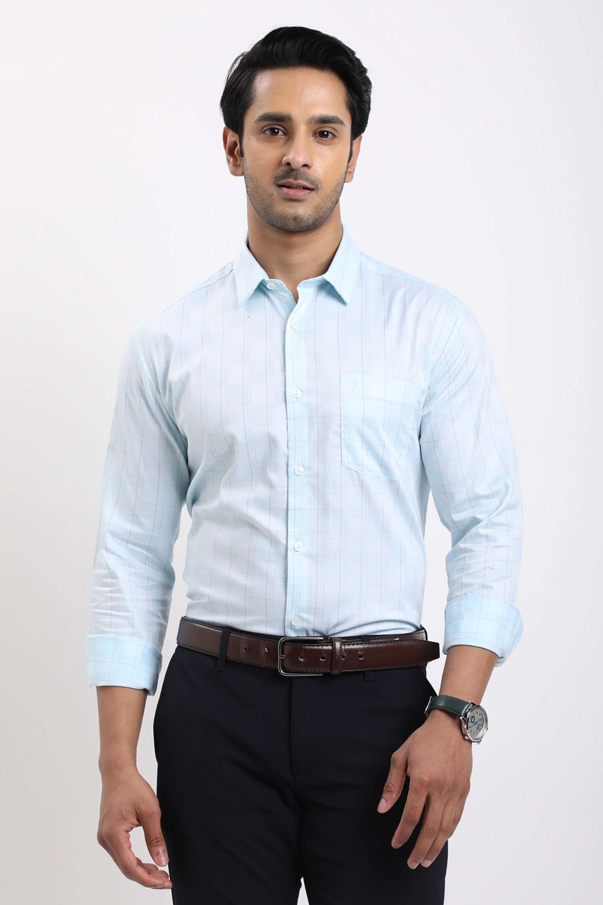 Checks-Cotton-Regular-Fit-Men-s-Casual-Wear-Shirt