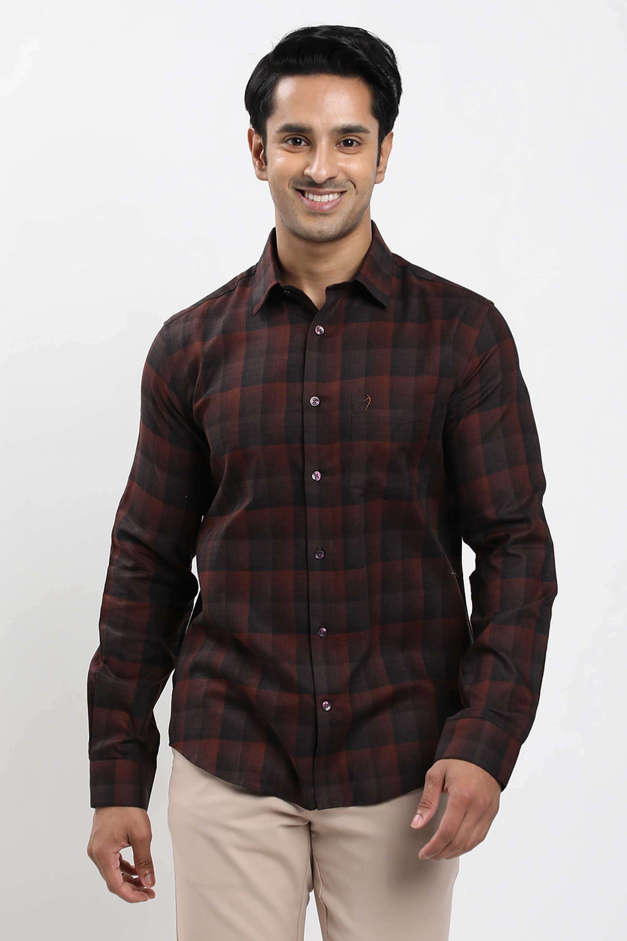 Checks-Cotton-Regular-Fit-Men-s-Casual-Shirt