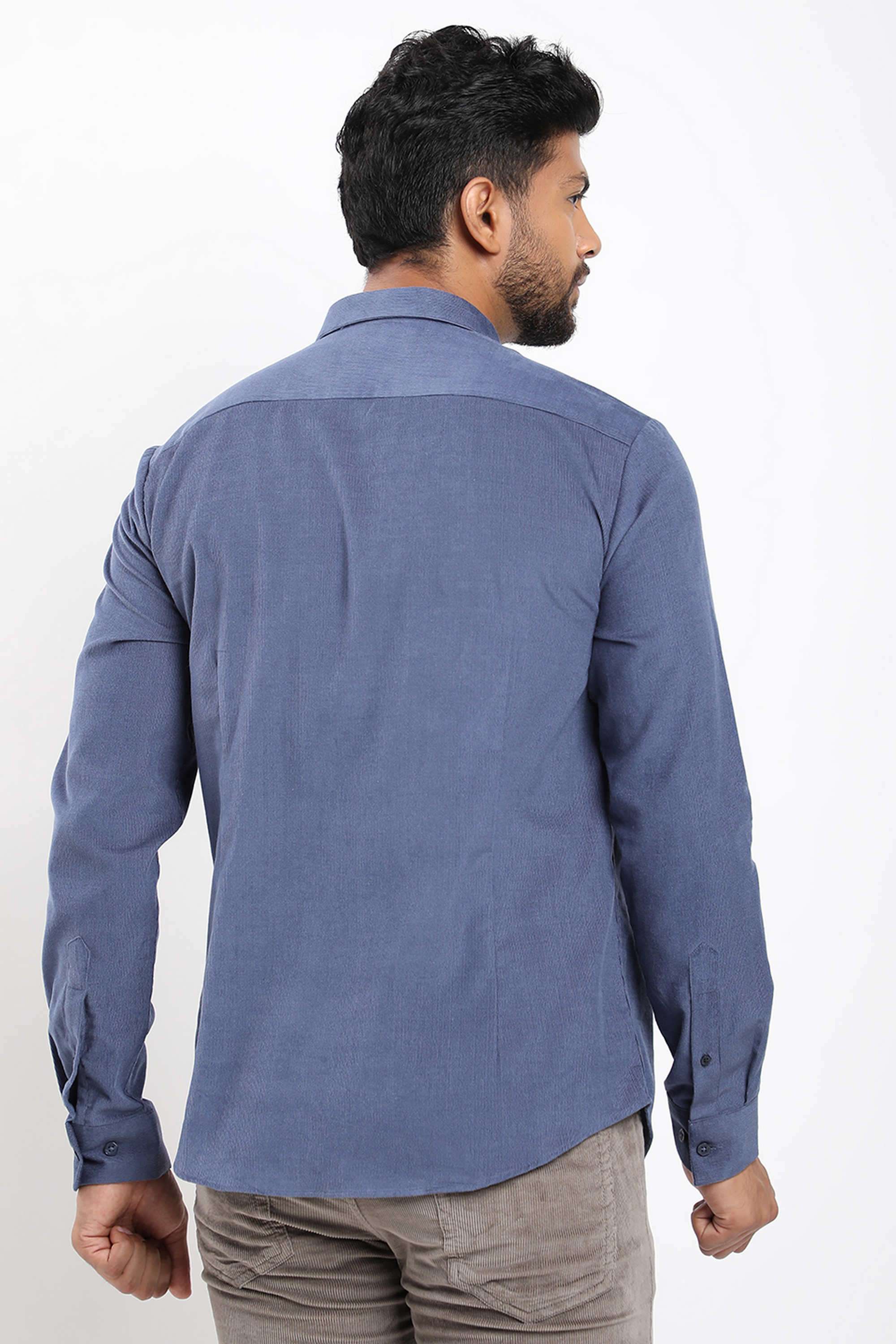 Solid-Polyester-Regular-Fit-Men-s-Casual-Shirt