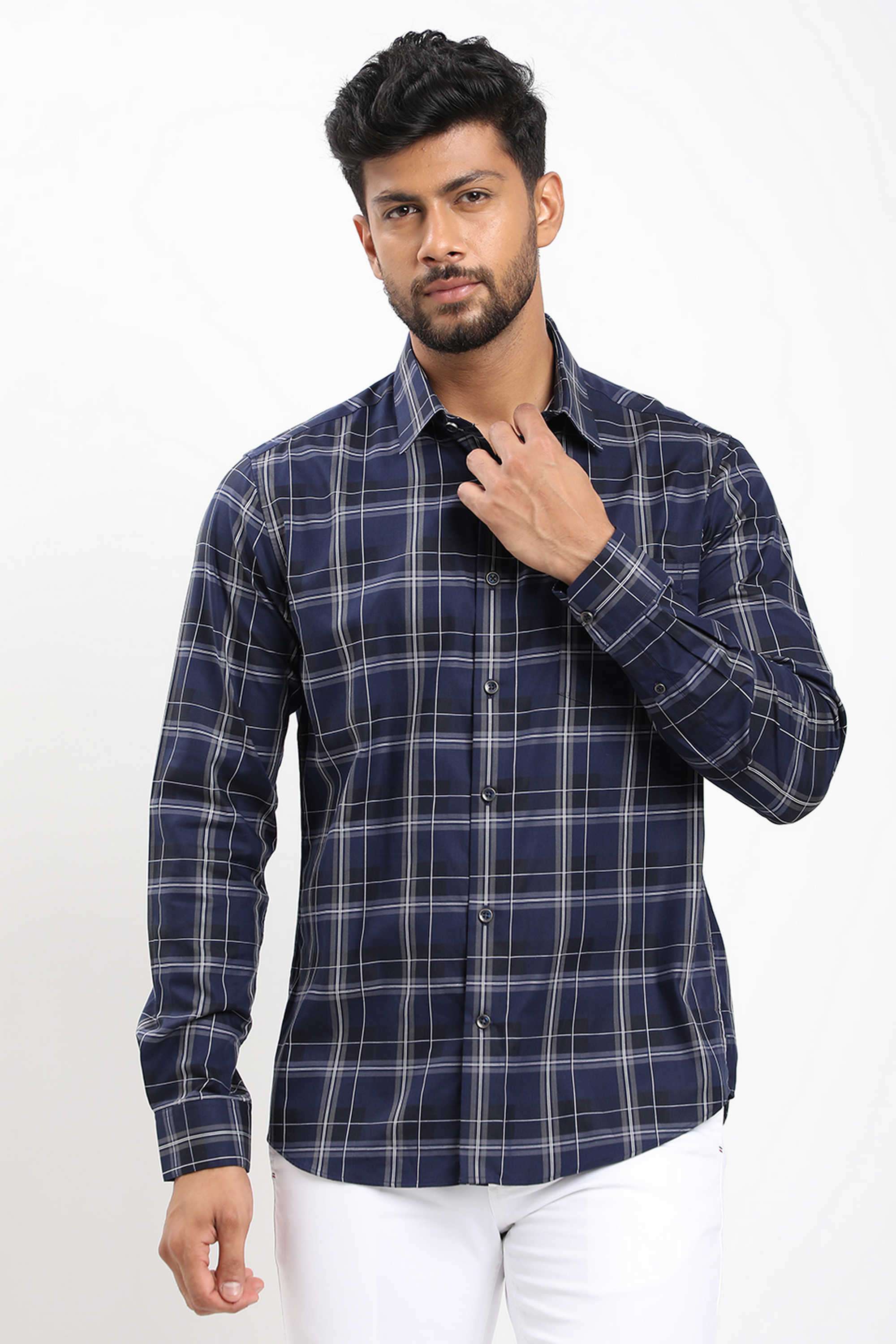 Checks-Cotton-Regular-Fit-Men-s-Casual-Shirt