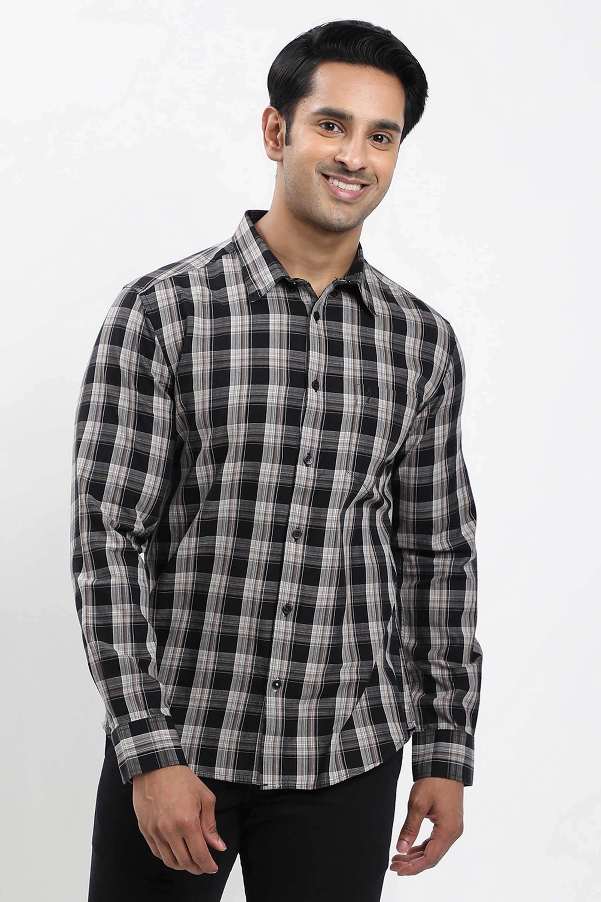 Checks-Cotton-Regular-Fit-Men-s-Casual-Shirt