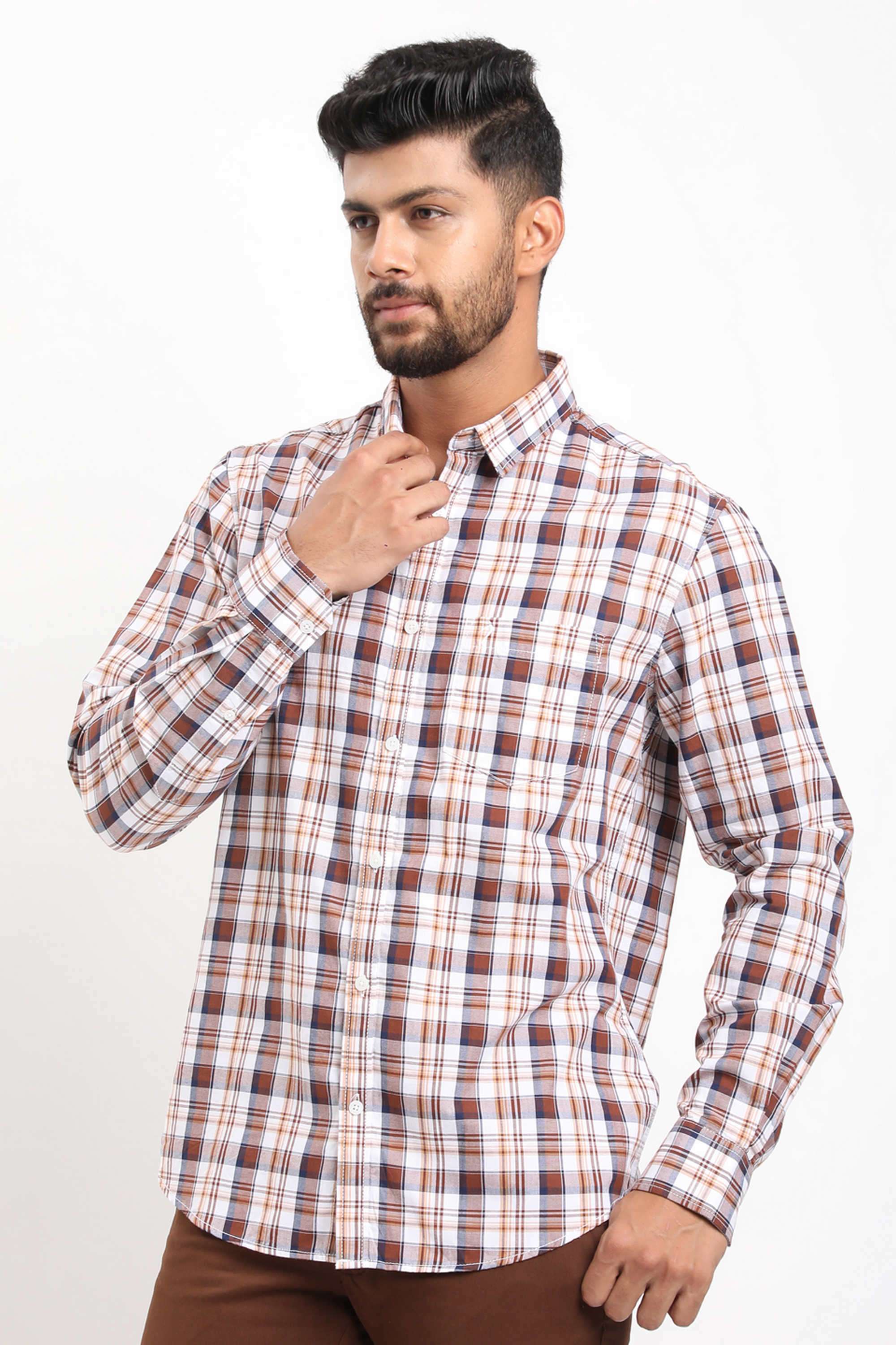 Checks-Cotton-Regular-Fit-Men-s-Casual-Shirt