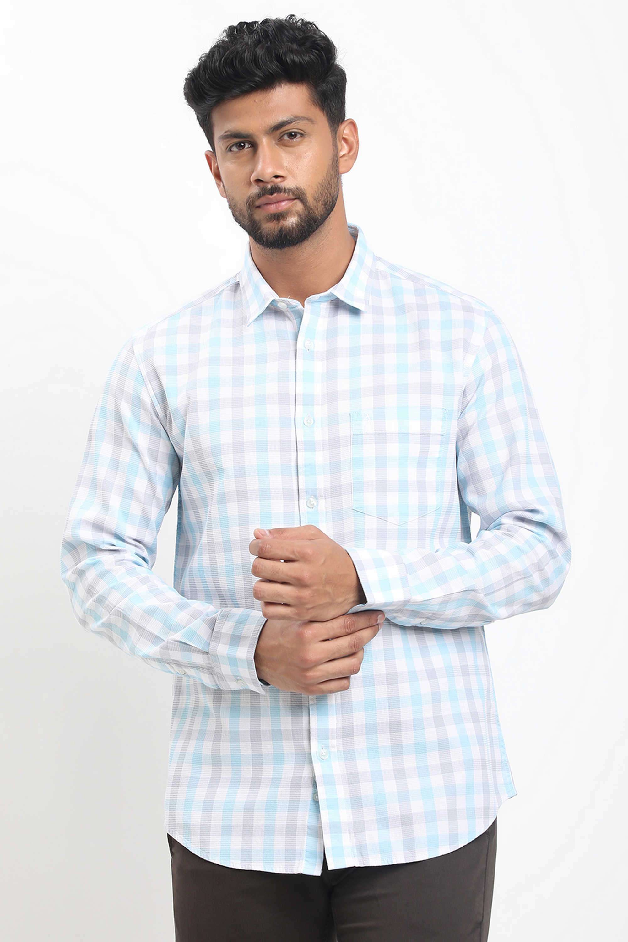 Checks-Cotton-Regular-Fit-Men-s-Casual-Shirt