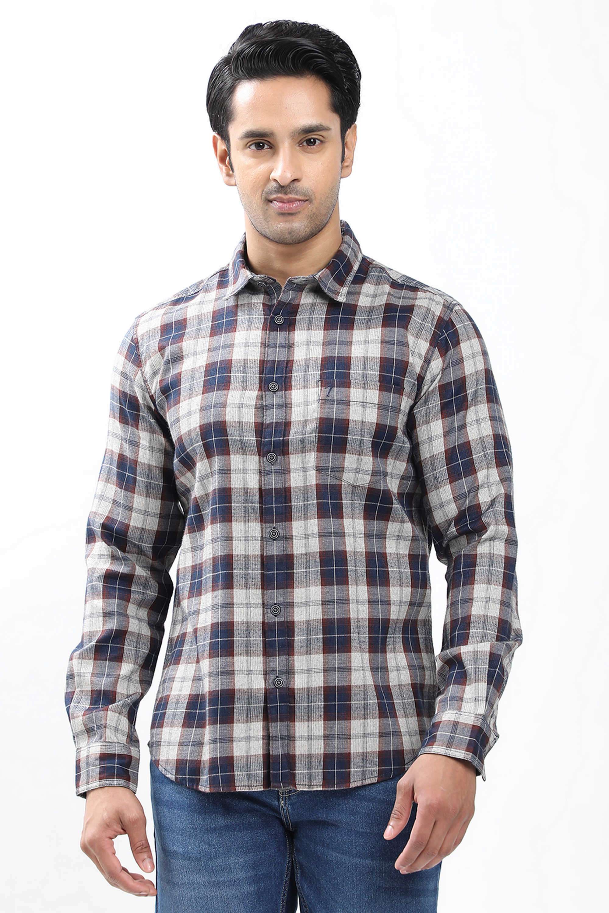 Checks-Cotton-Regular-Fit-Men-s-Casual-Shirt