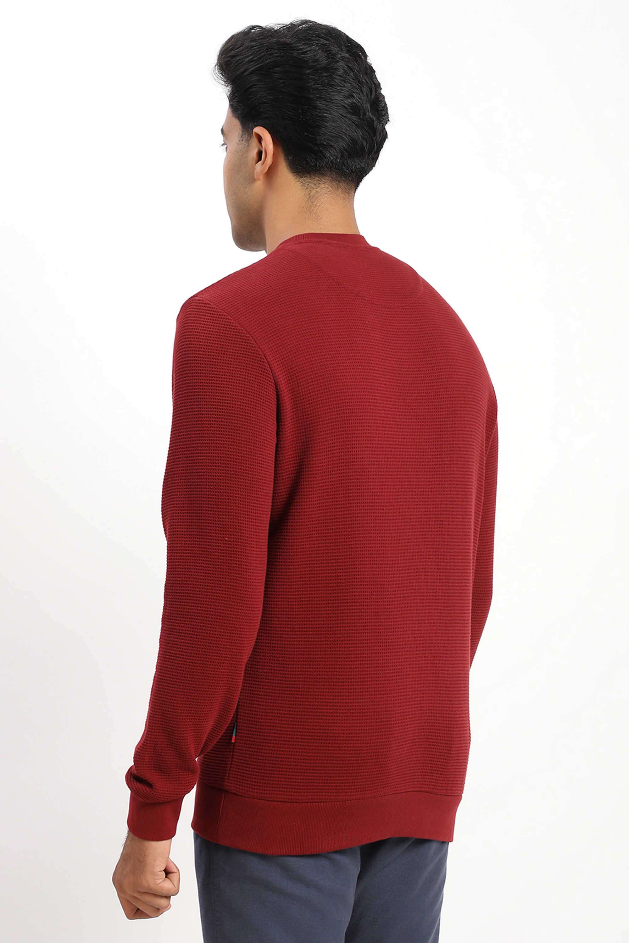 Solid-Cotton-Blend-Regular-Fit-Men-s-Sweatshirt