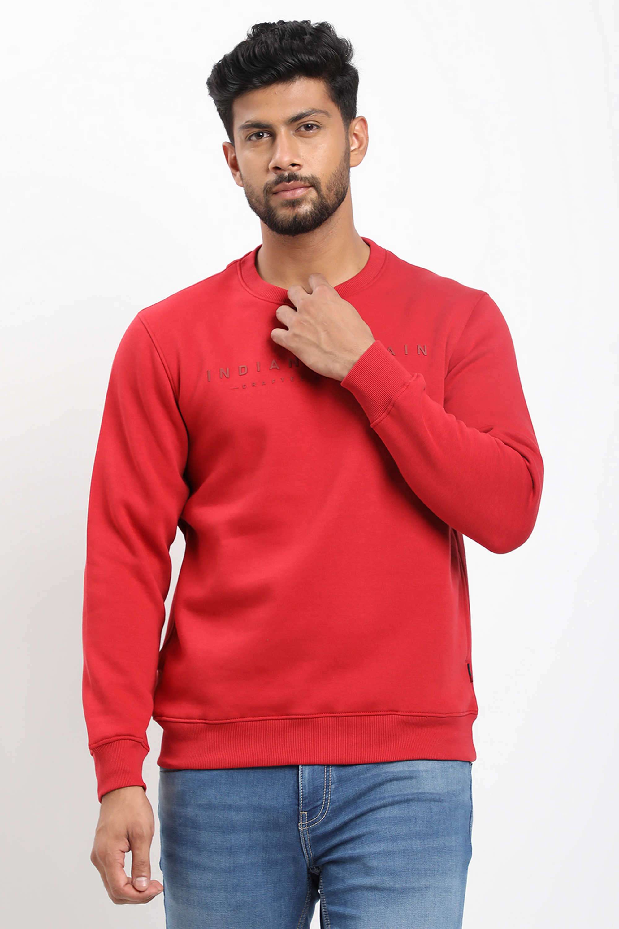 Solid-Cotton-Blend-Round-Neck-Men-s-Sweatshirt