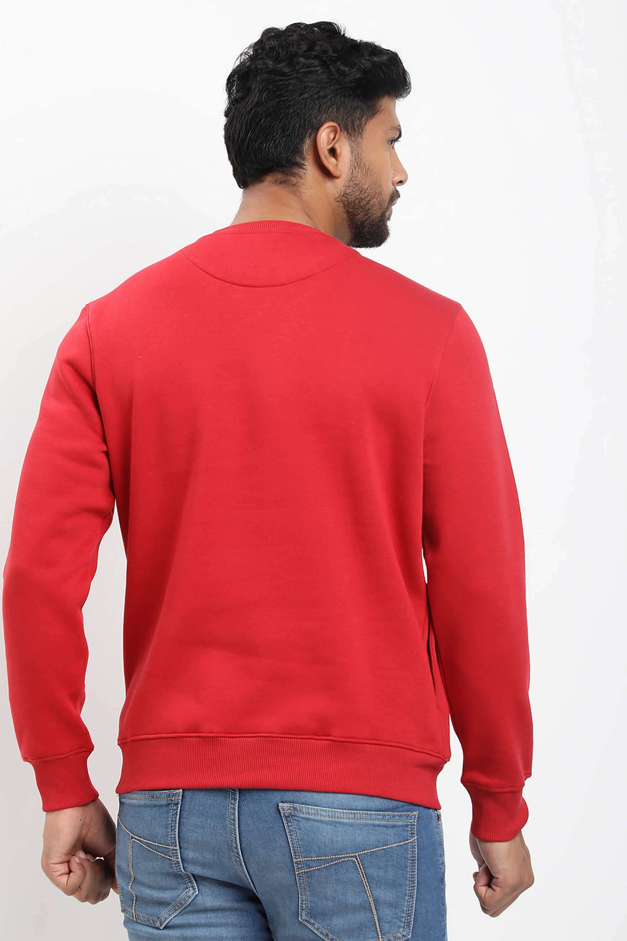 Solid-Cotton-Blend-Round-Neck-Men-s-Sweatshirt