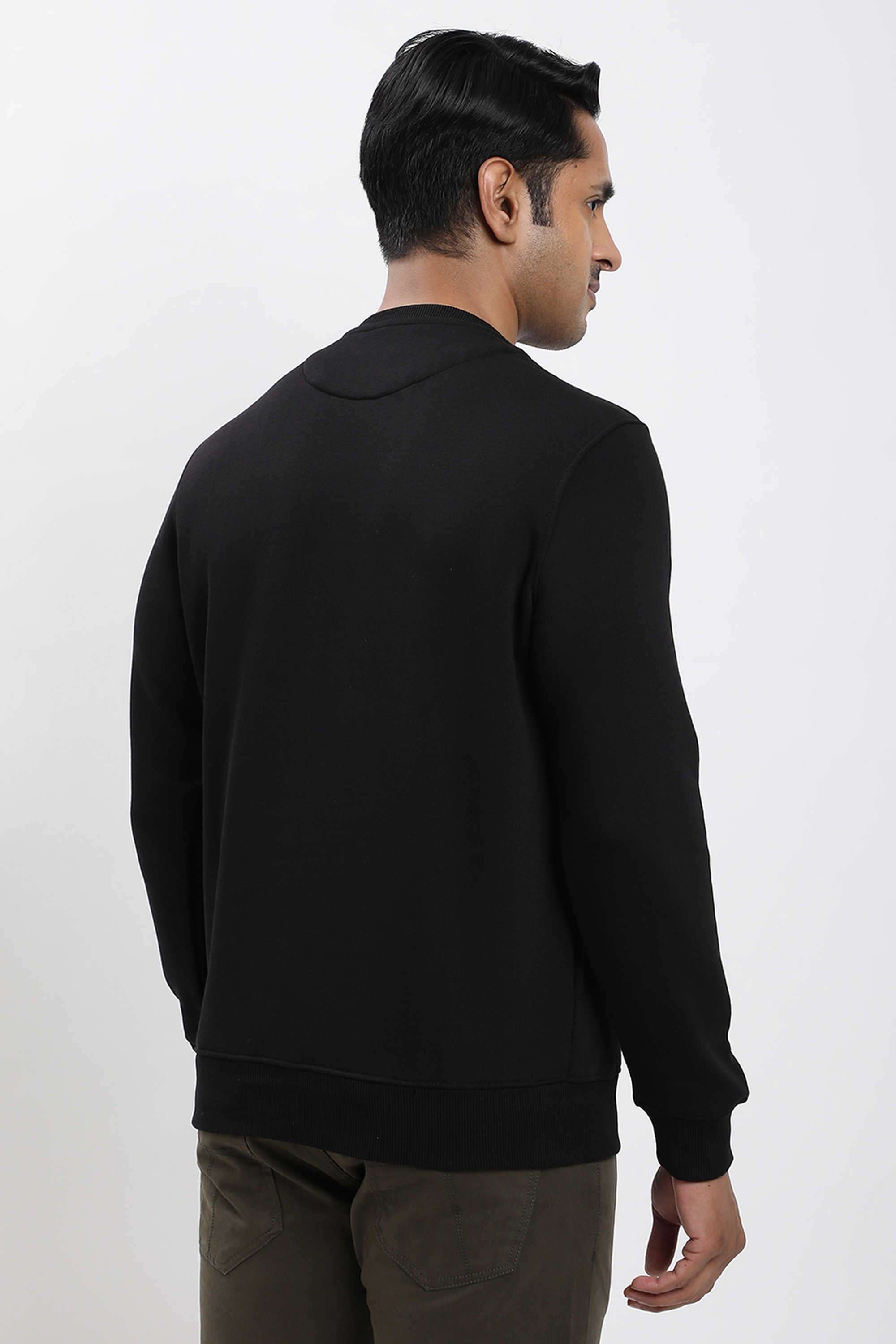 Solid-Cotton-Blend-Round-Neck-Men-s-Sweatshirt