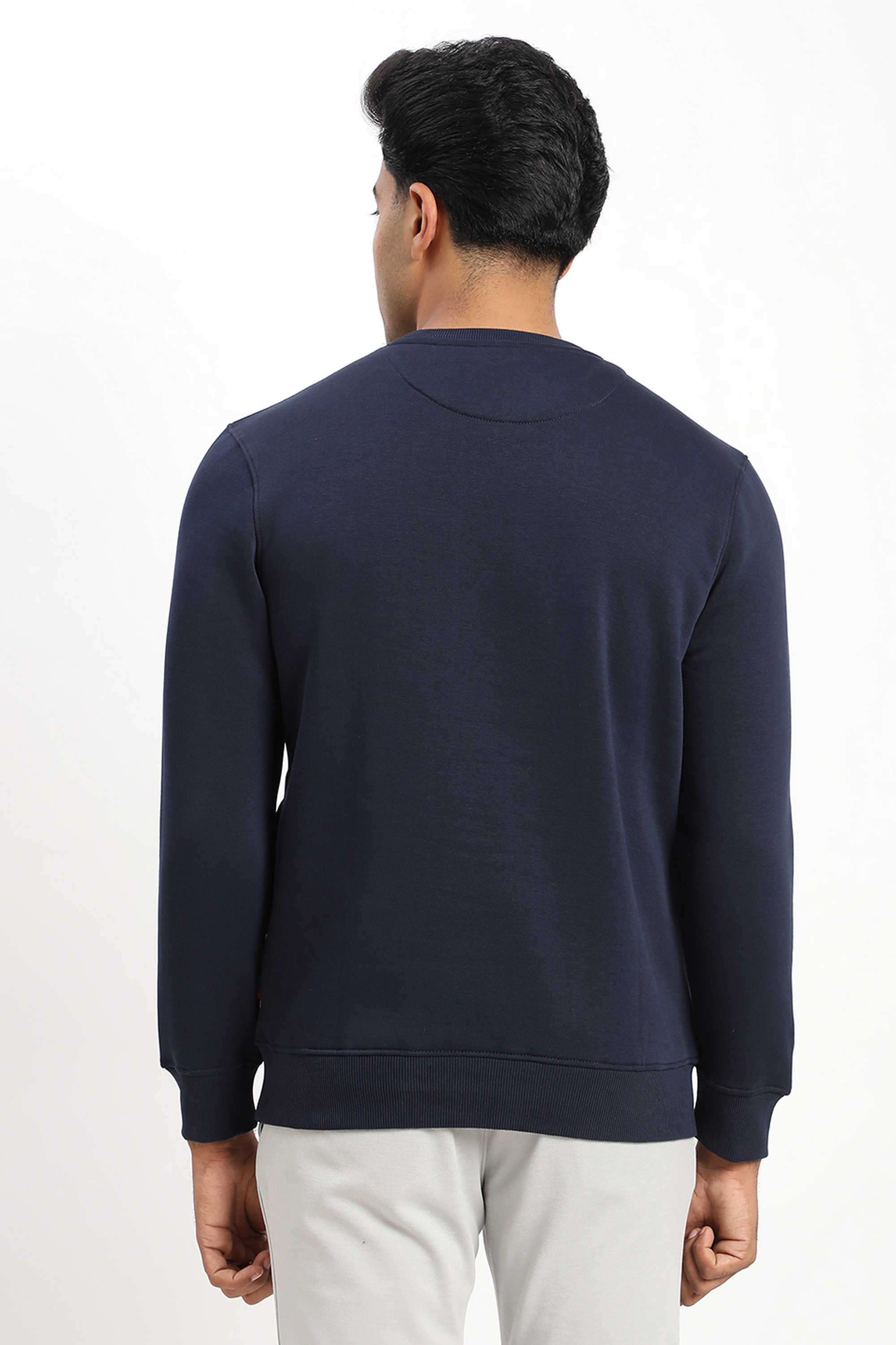 Solid-Cotton-Blend-Regular-Fit-Men-s-Sweatshirt