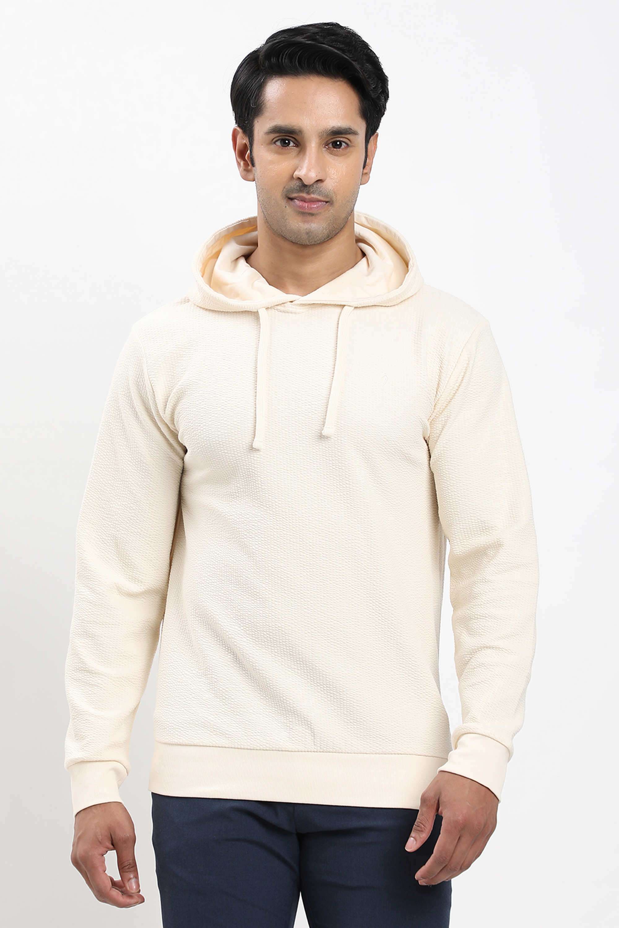 Solid-Cotton-Blend-Hooded-Men-s-Sweatshirt