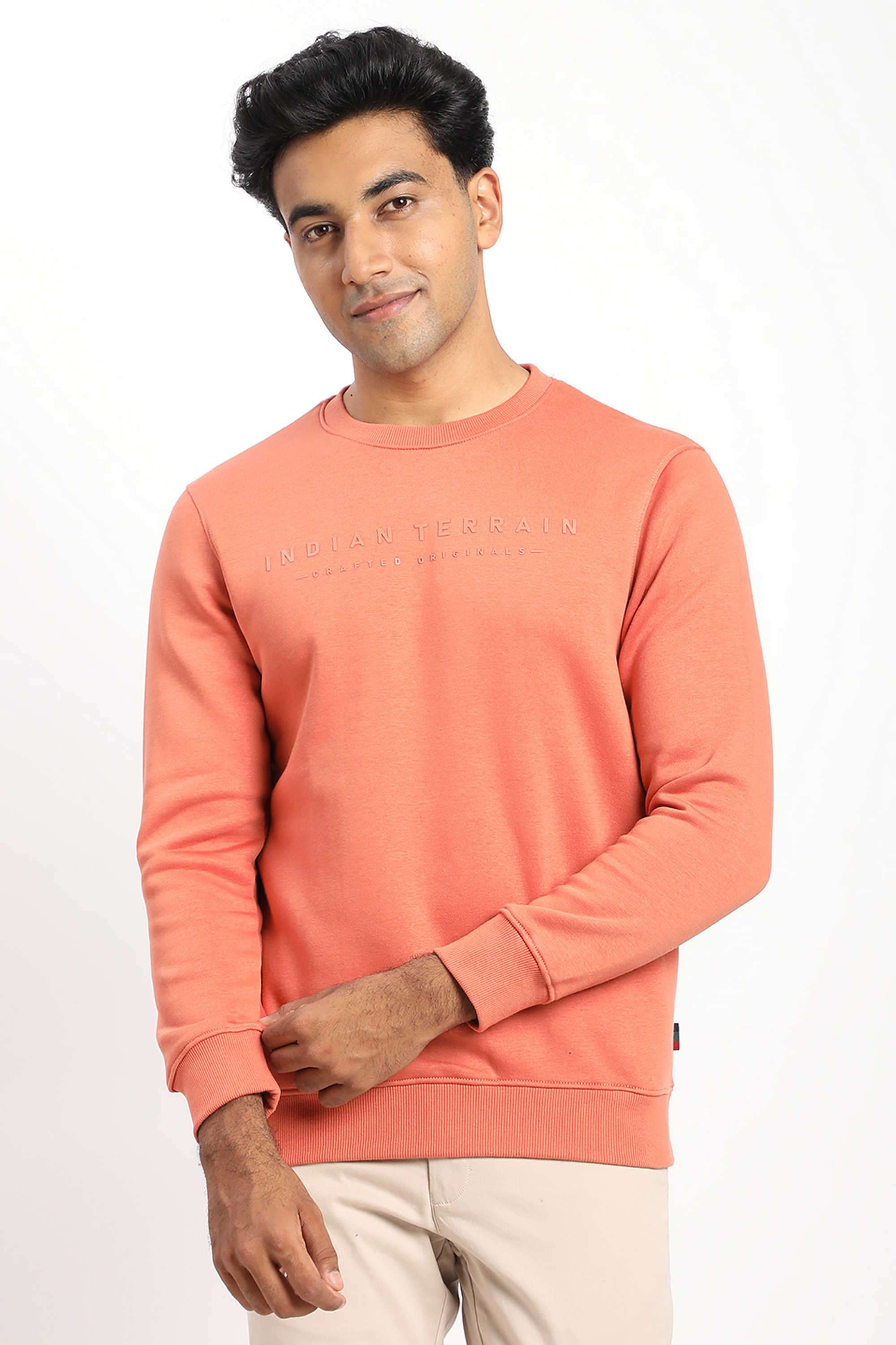 Solid-Cotton-Blend-Regular-Fit-Men-s-Sweatshirt
