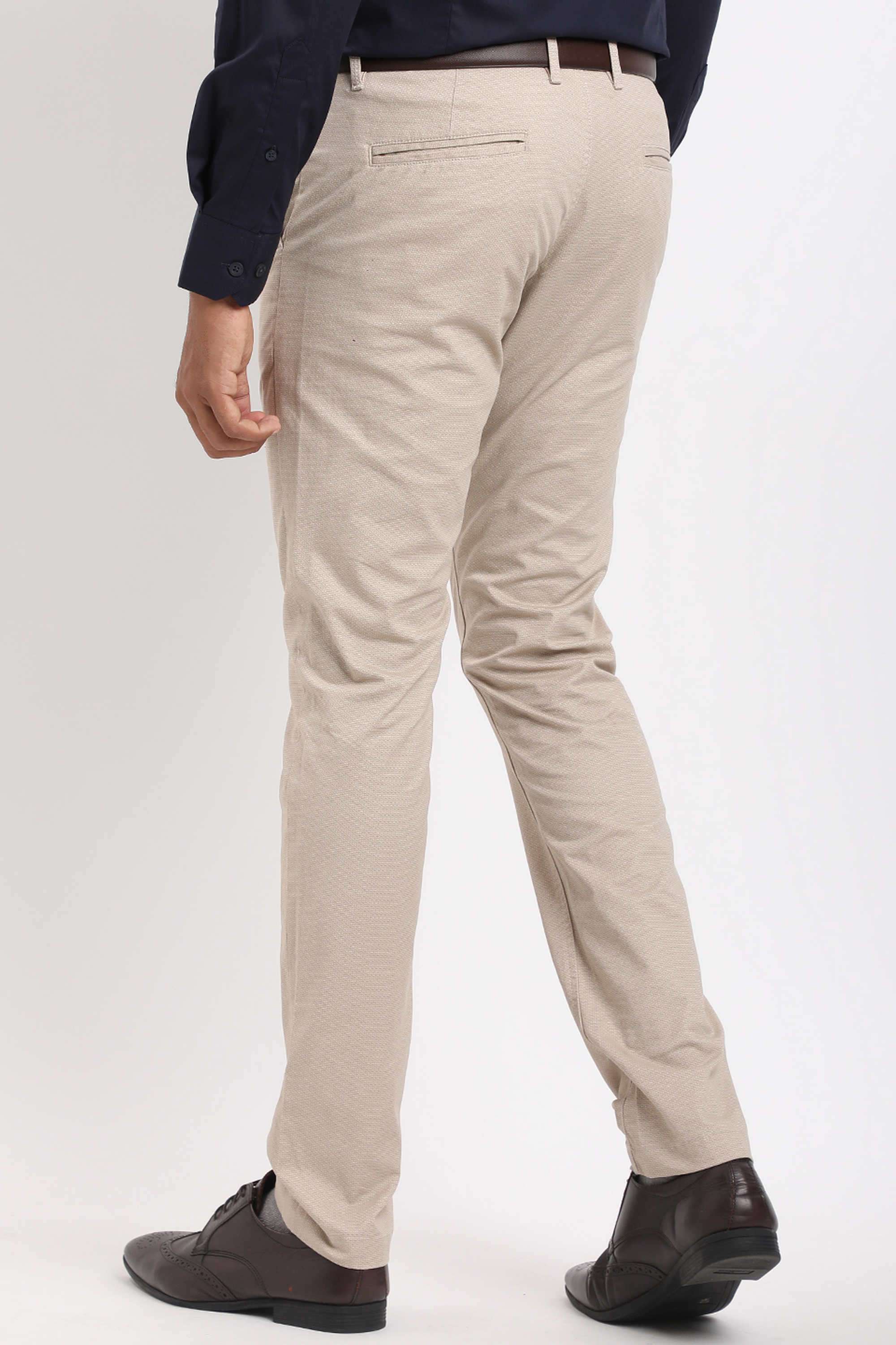 Solid-Cotton-Blend-Straight-Fit-Men-s-Casual-Trousers