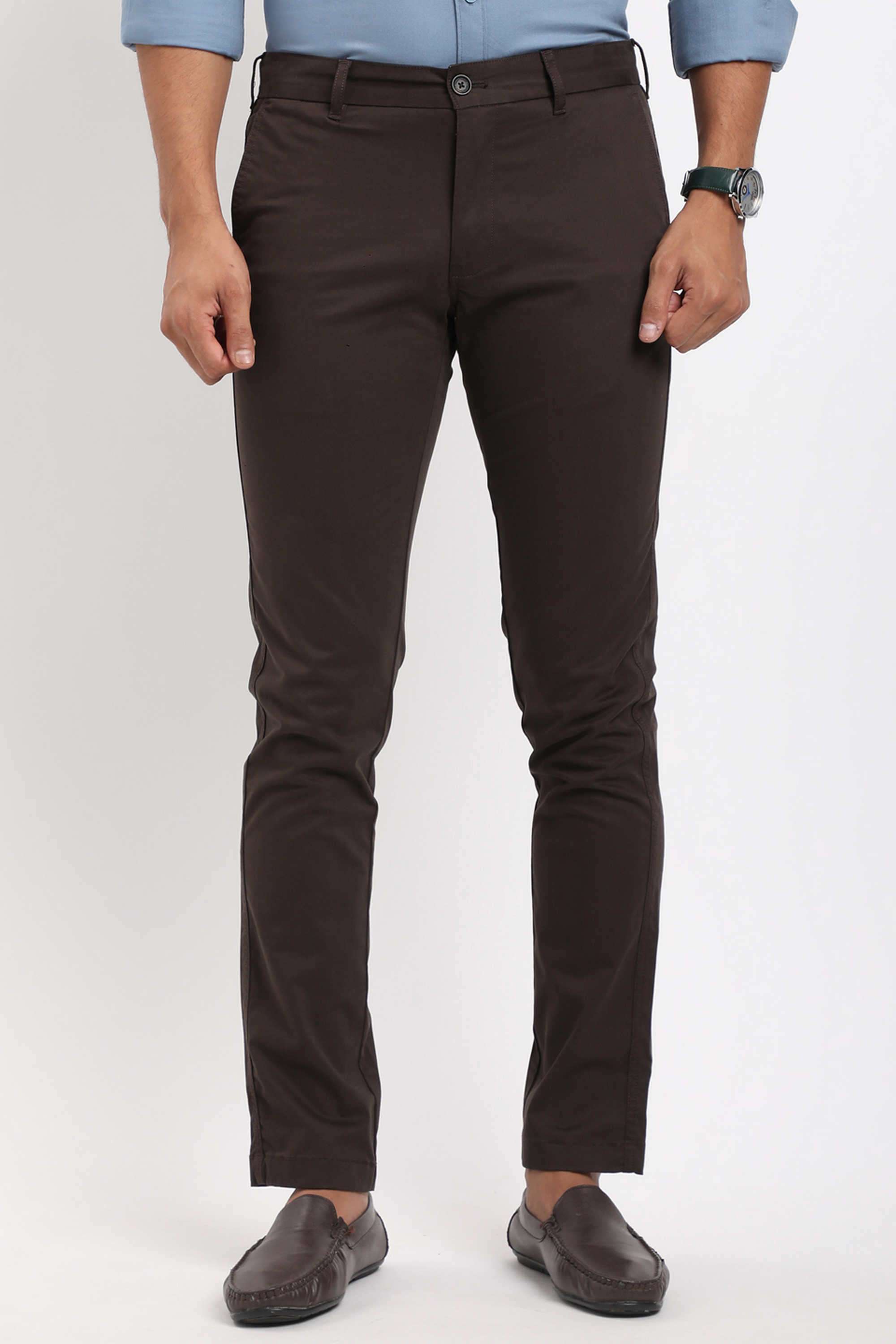 Solid-Cotton-Blend-Regular-Fit-Men-s-Casual-Trousers
