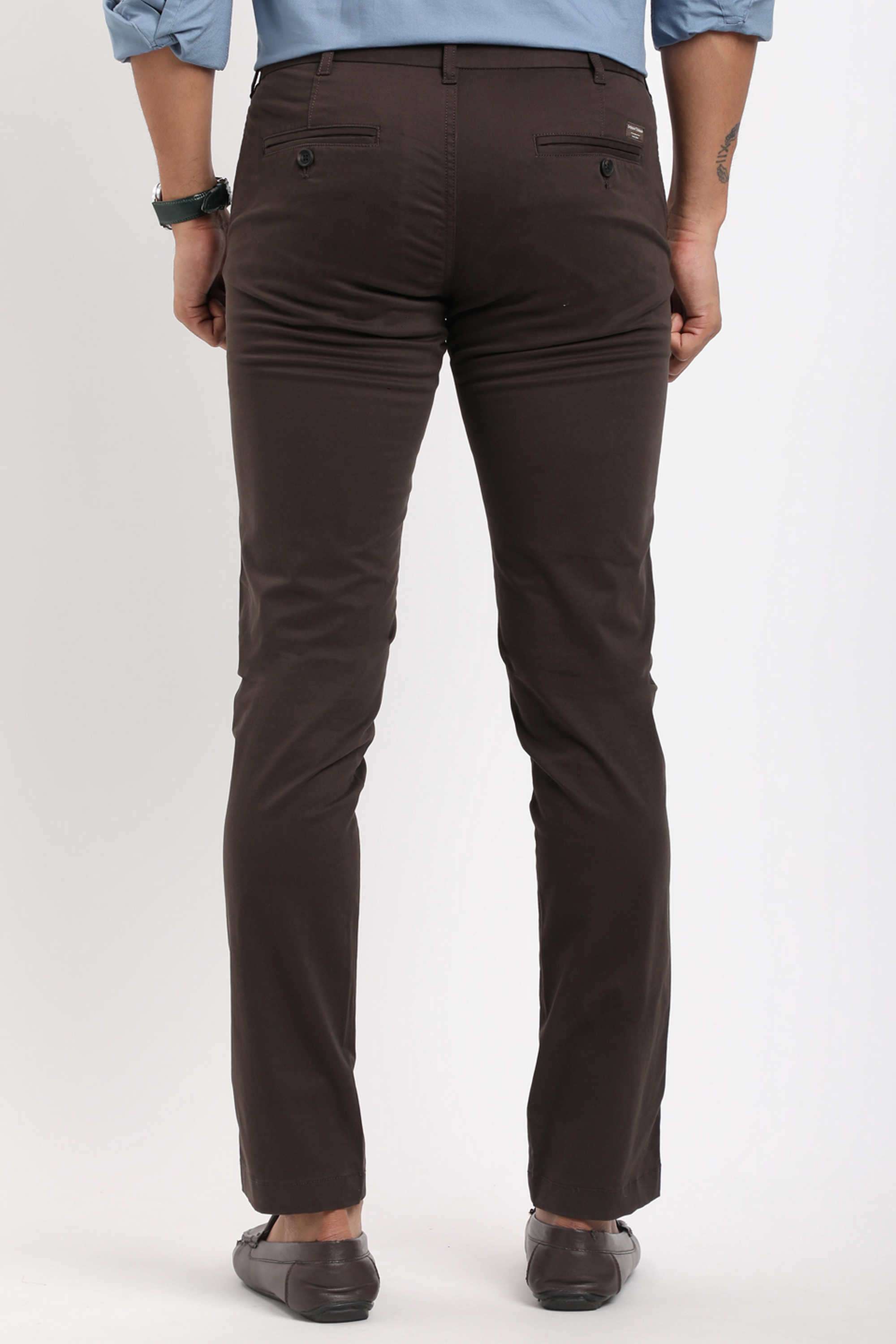 Solid-Cotton-Blend-Regular-Fit-Men-s-Casual-Trousers