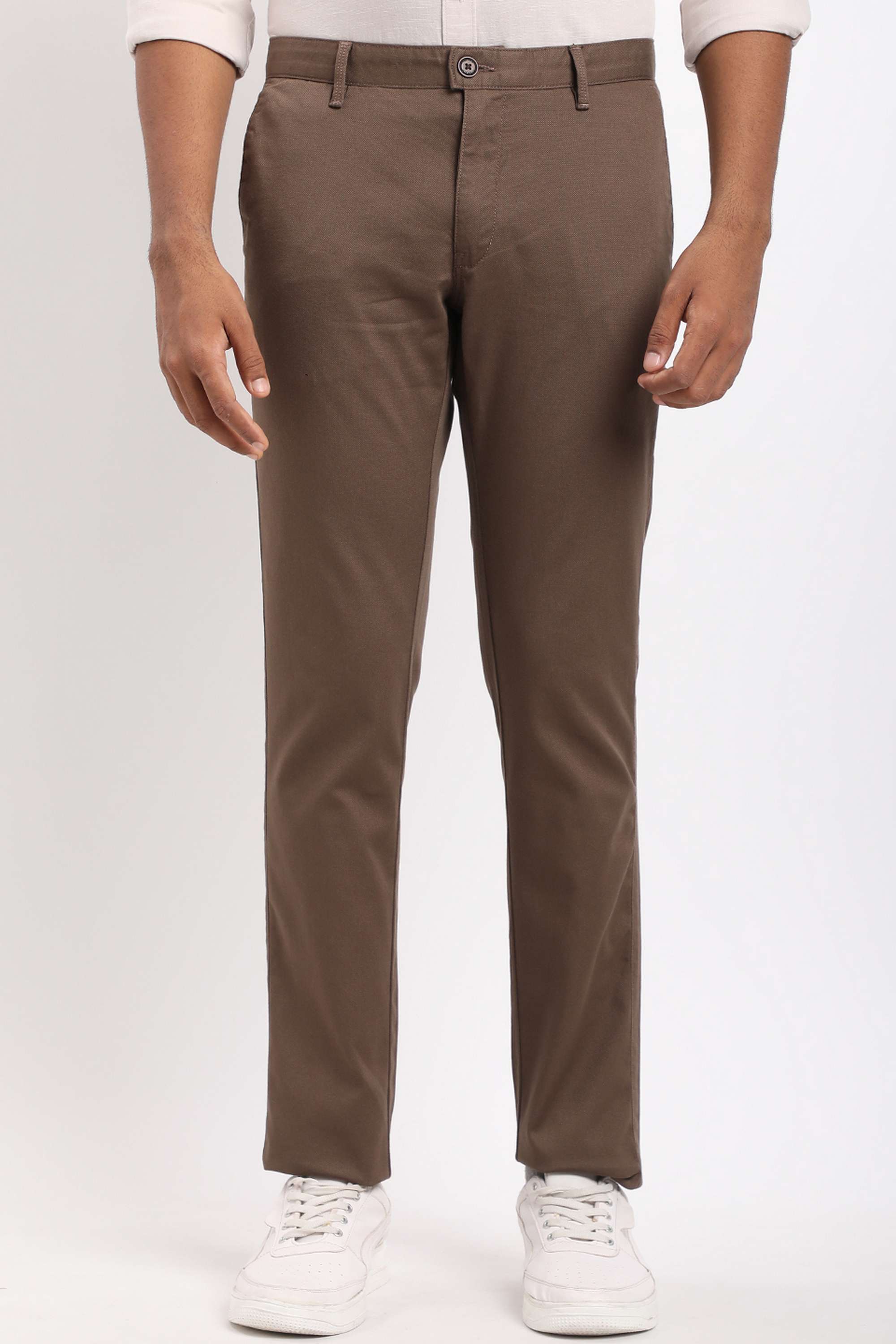 Solid-Cotton-Blend-Regular-Fit-Men-s-Casual-Wear-Trousers