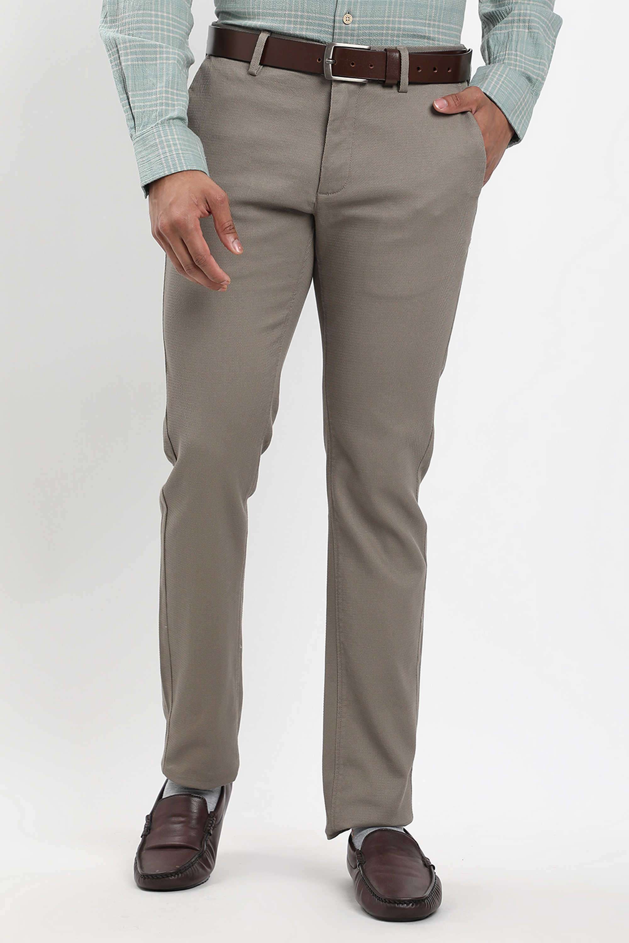 Solid-Cotton-Blend-Straight-Fit-Men-s-Casual-Trousers