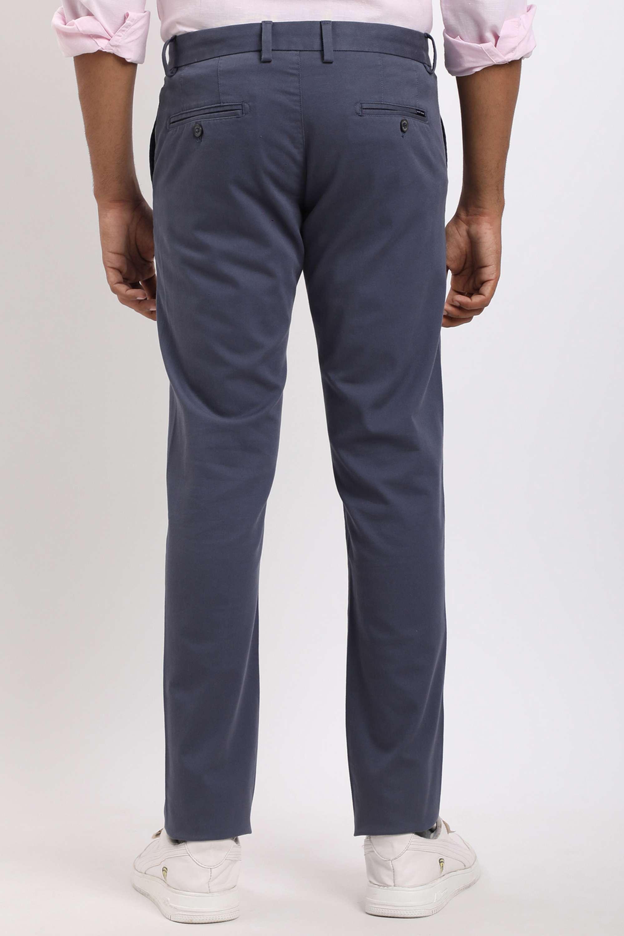 Solid-Cotton-Blend-Regular-Fit-Men-s-Casual-Wear-Trousers