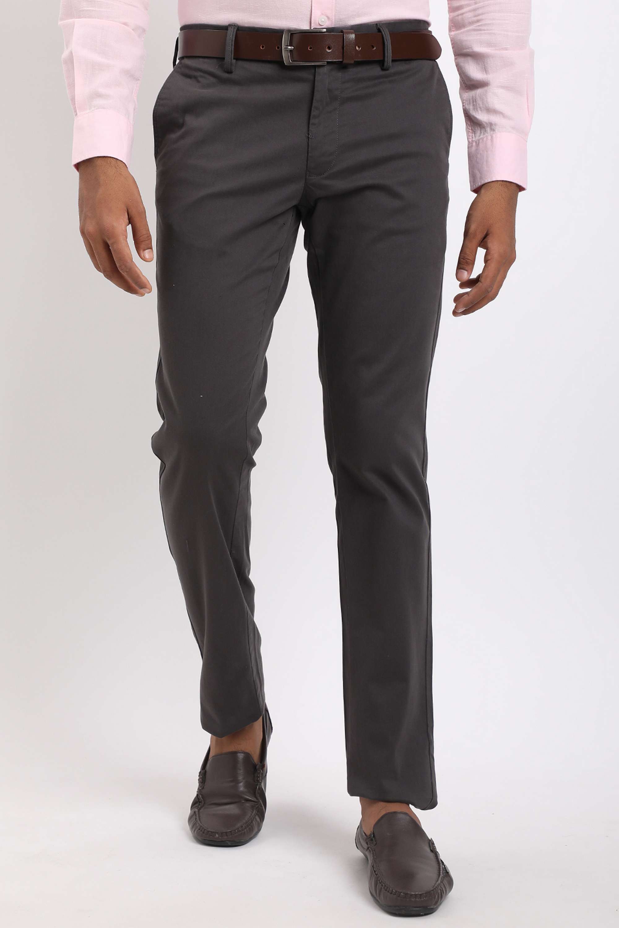 Solid-Cotton-Blend-Regular-Fit-Men-s-Casual-Wear-Trousers