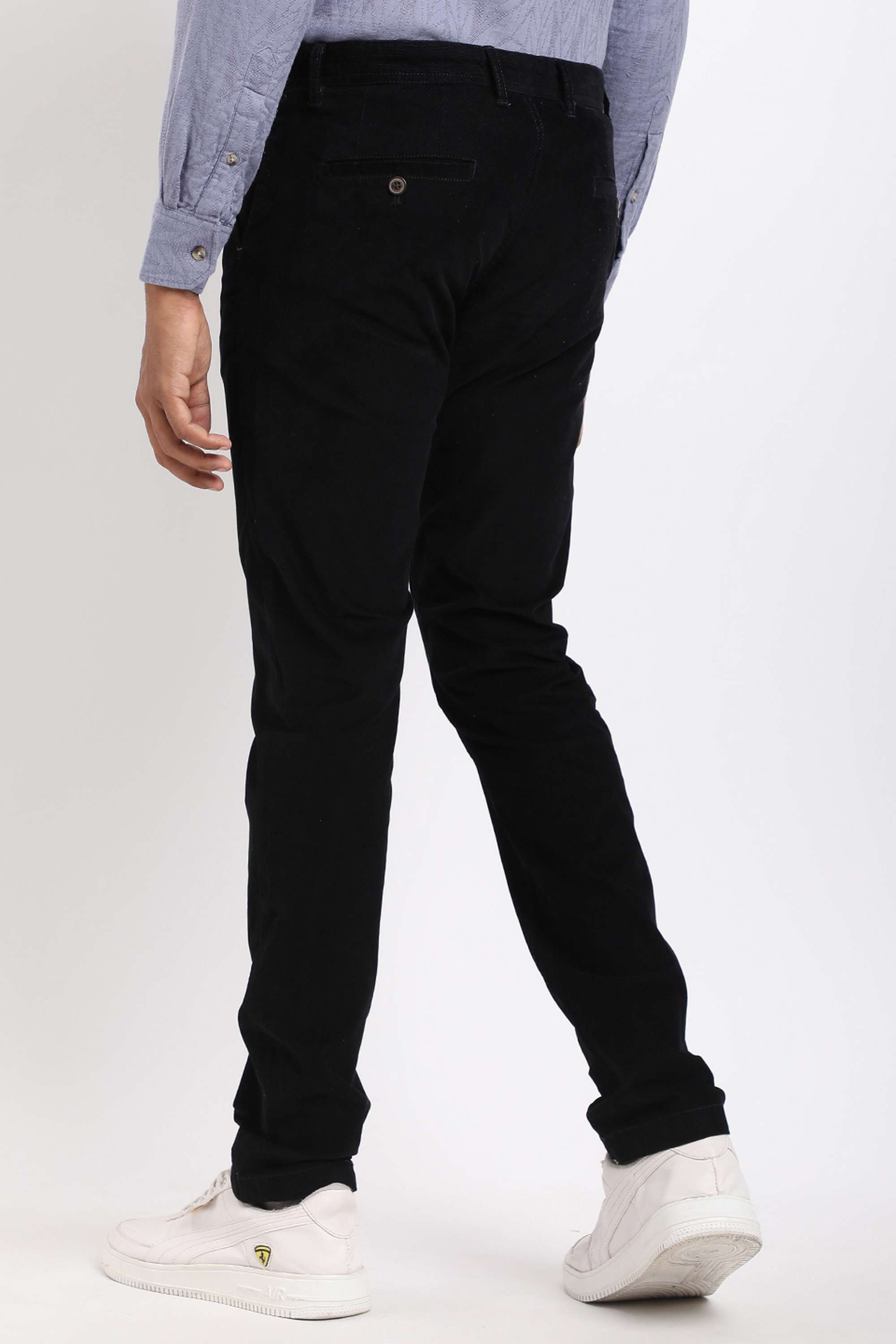 Solid-Cotton-Blend-Regular-Fit-Men-s-Casual-Wear-Trousers