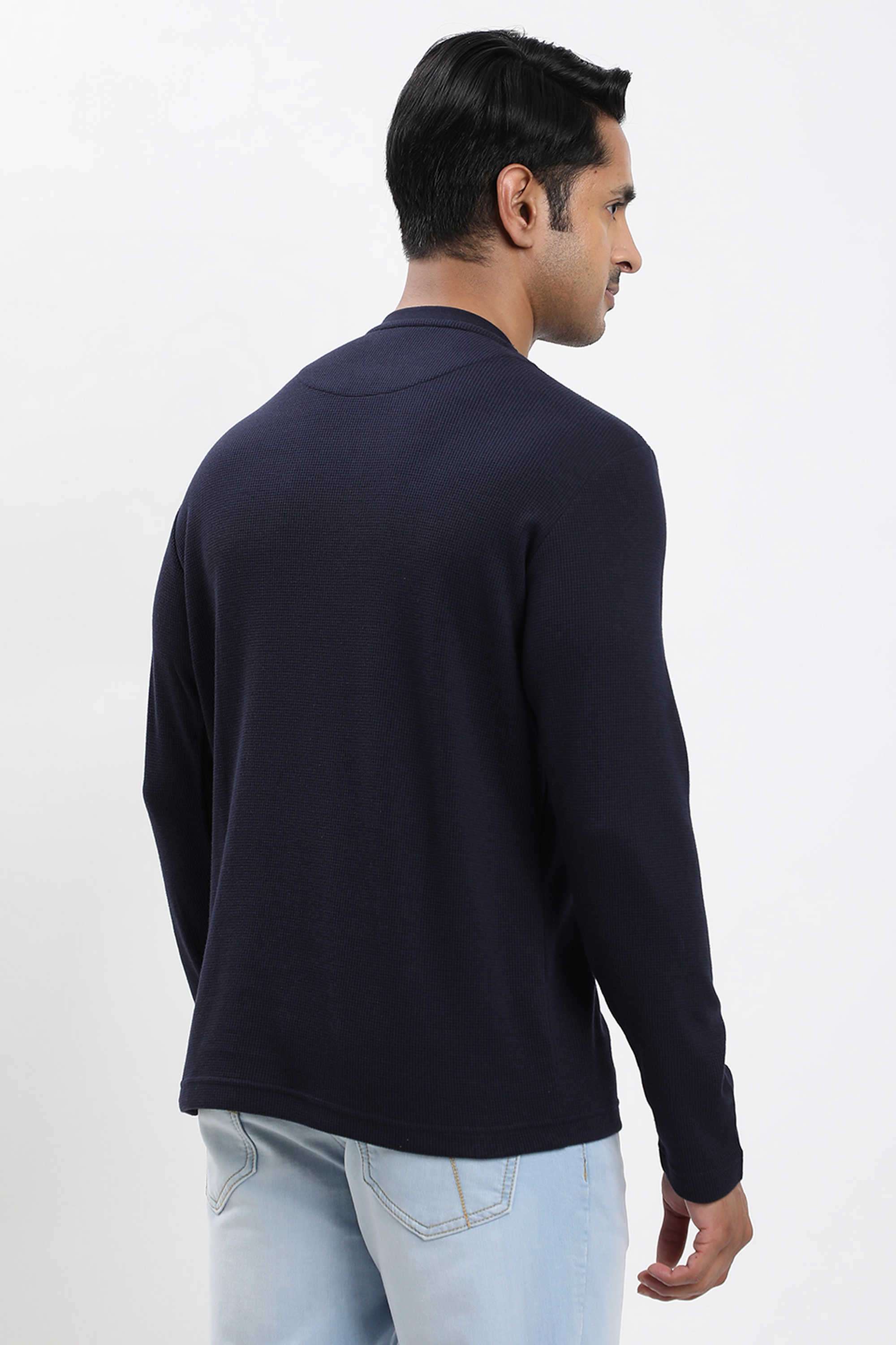 Solid-Cotton-Blend-Regular-Fit-Men-T-Shirt