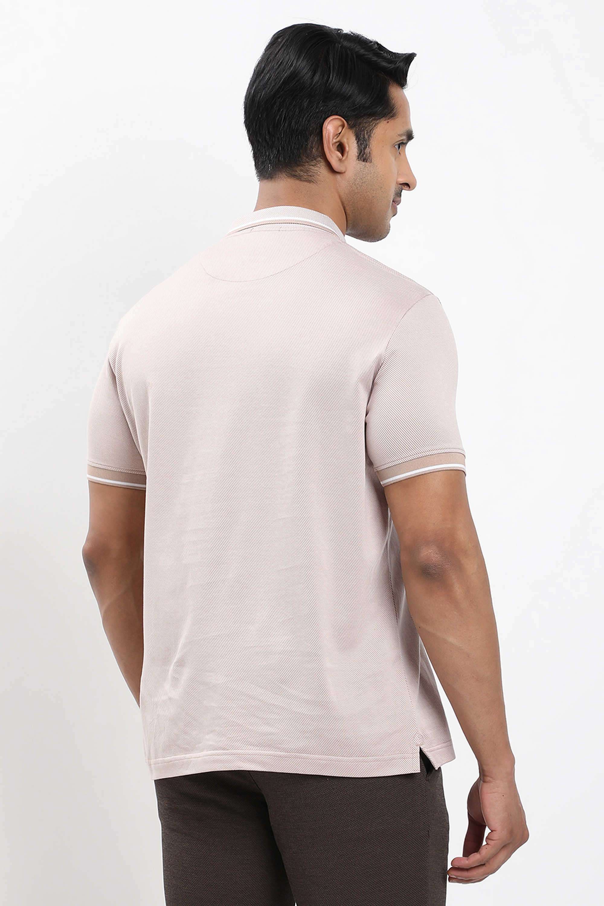 Solid-Cotton-Blend-Polo-Men-s-T-Shirt