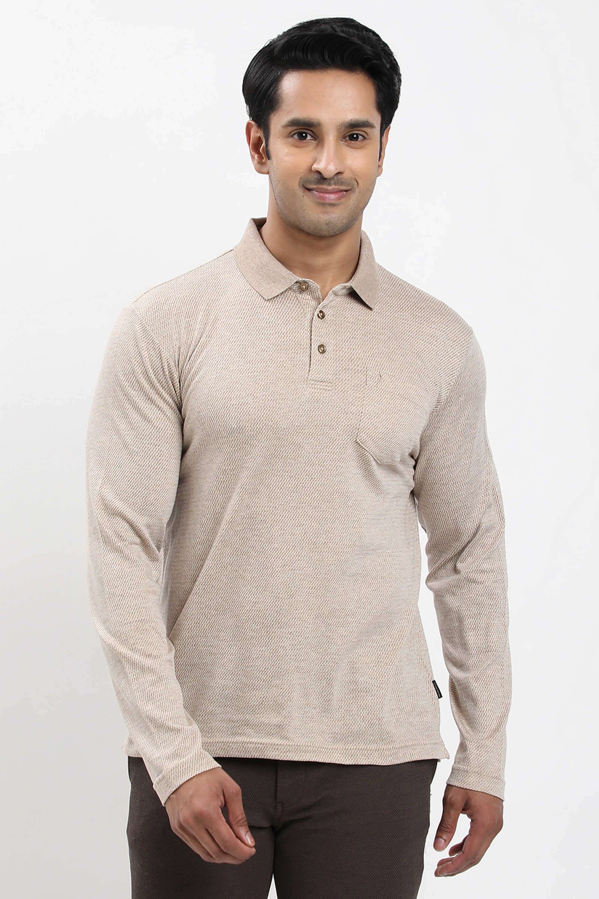 Solid-Cotton-Blend-Polo-Men-s-T-Shirt