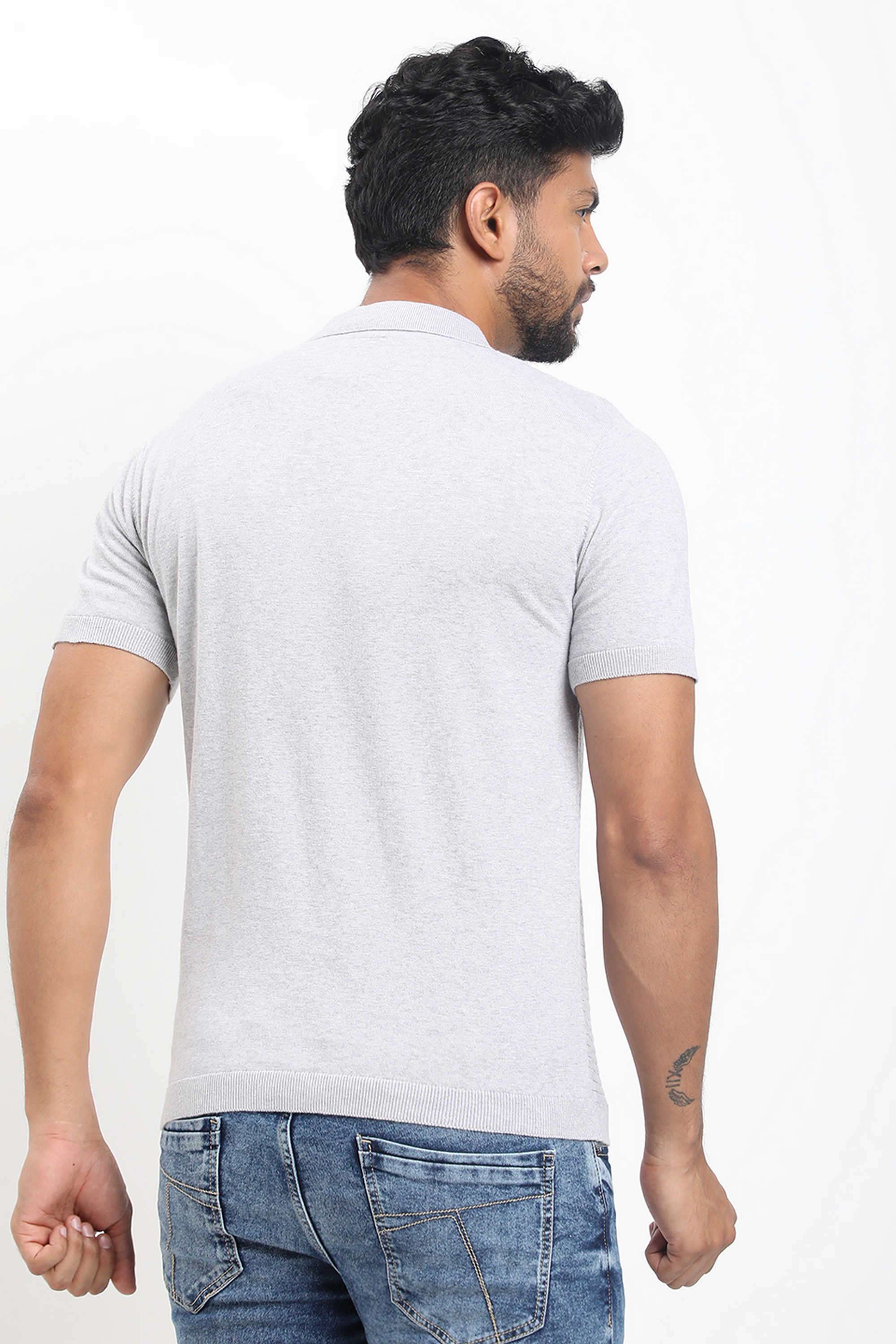 Textured-Cotton-Blend-Polo-Men-s-T-Shirt