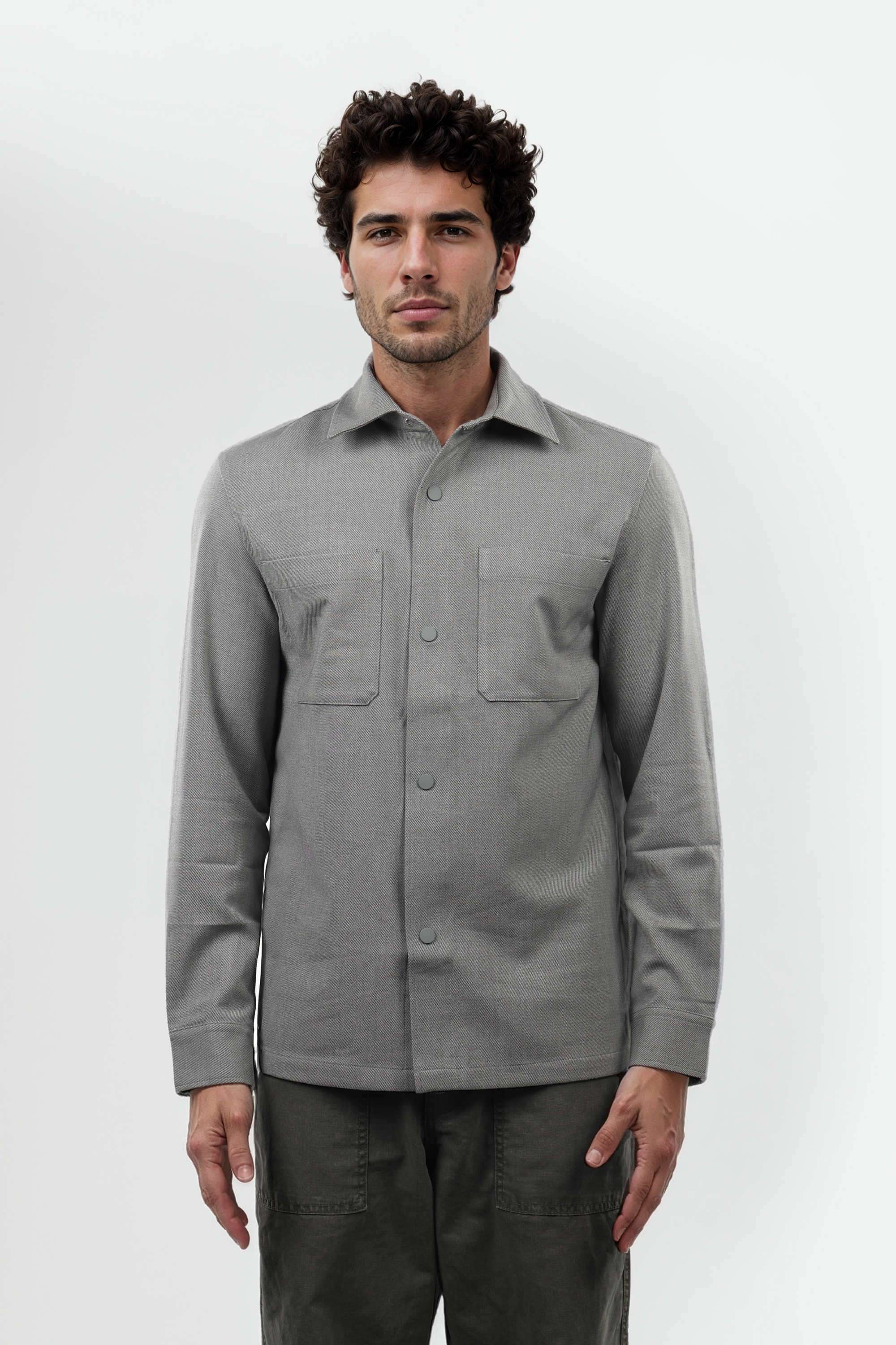 Solid-Polyester-Regular-Fit-Men-s-Casual-Wear-Shirt