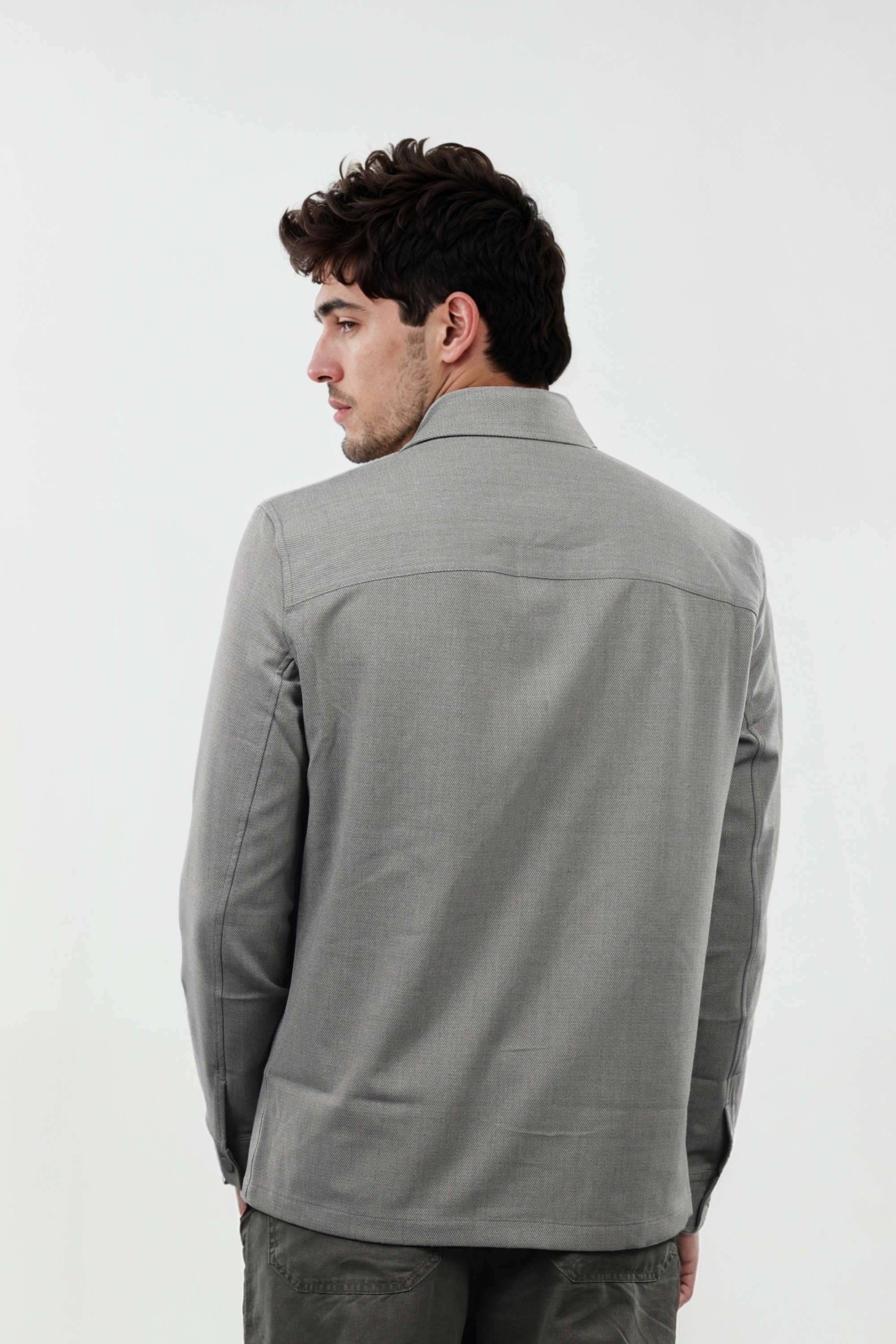 Solid-Polyester-Regular-Fit-Men-s-Casual-Wear-Shirt