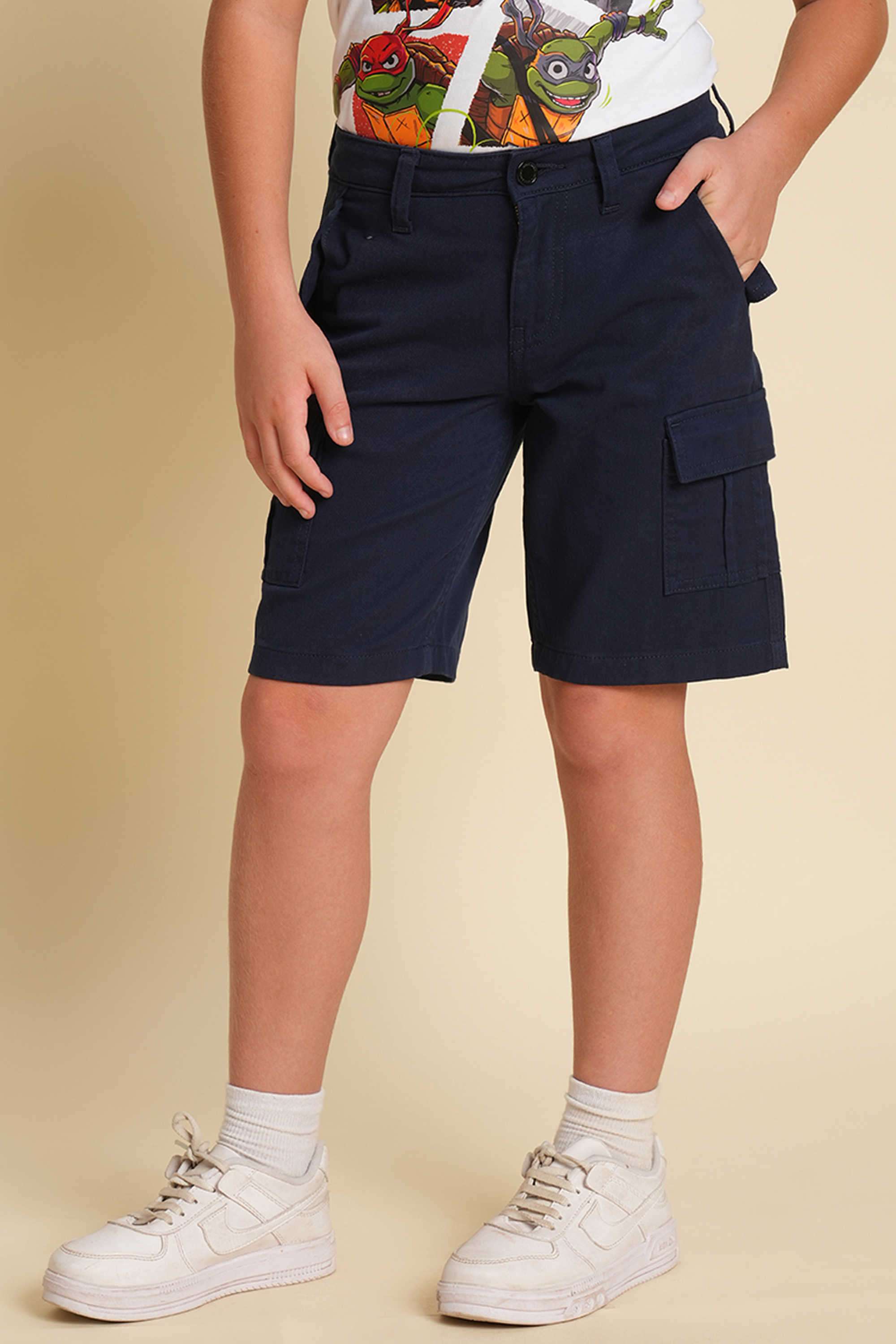 Textured-Regular-Fit-Cotton-Boy-s-Casual-Wear-Shorts