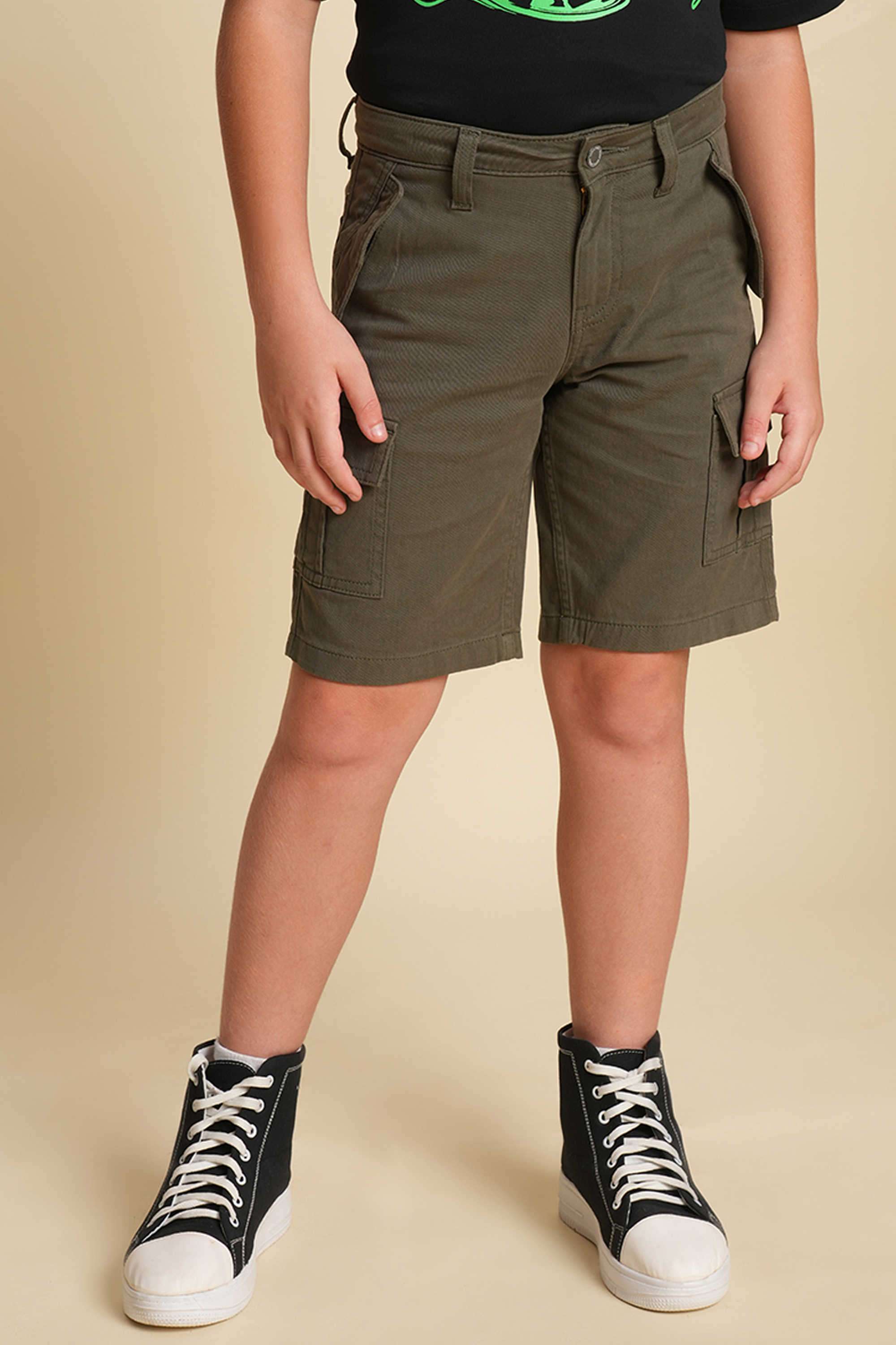 Textured-Regular-Fit-Cotton-Boy-s-Casual-Wear-Shorts